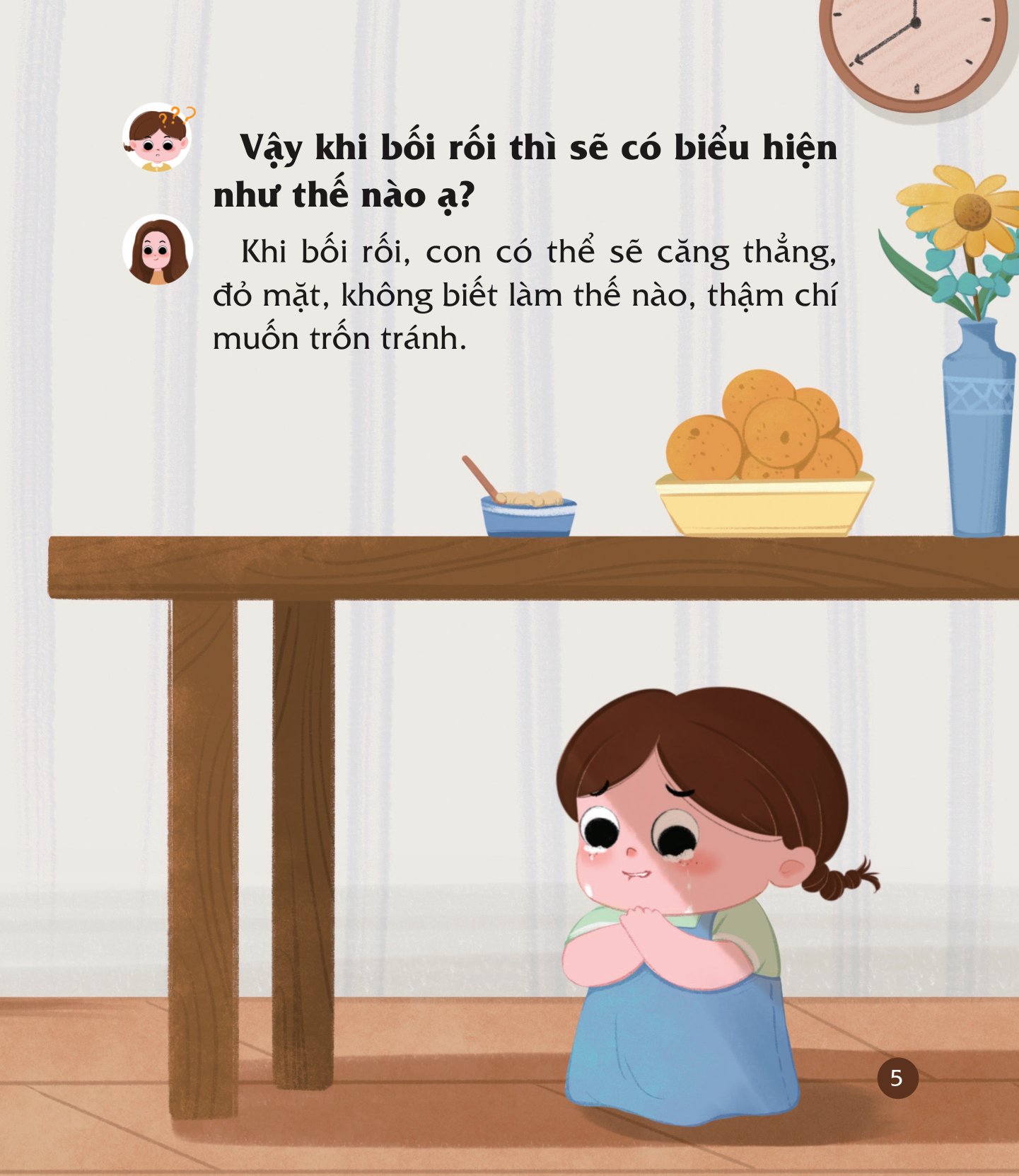 cùng con nuôi dưỡng cảm xúc tích cực - con không bối rối