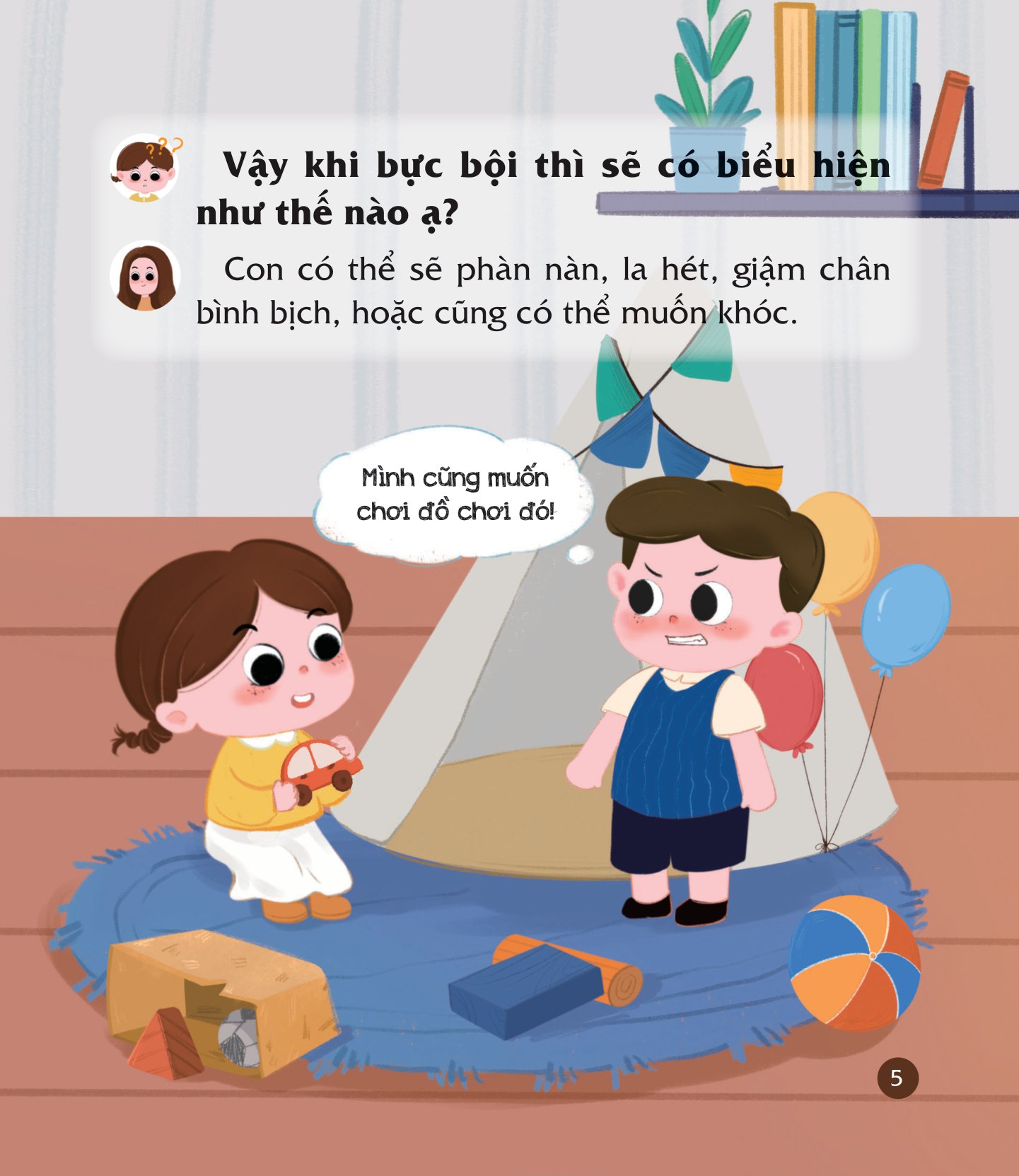 cùng con nuôi dưỡng cảm xúc tích cực - con không bực bội