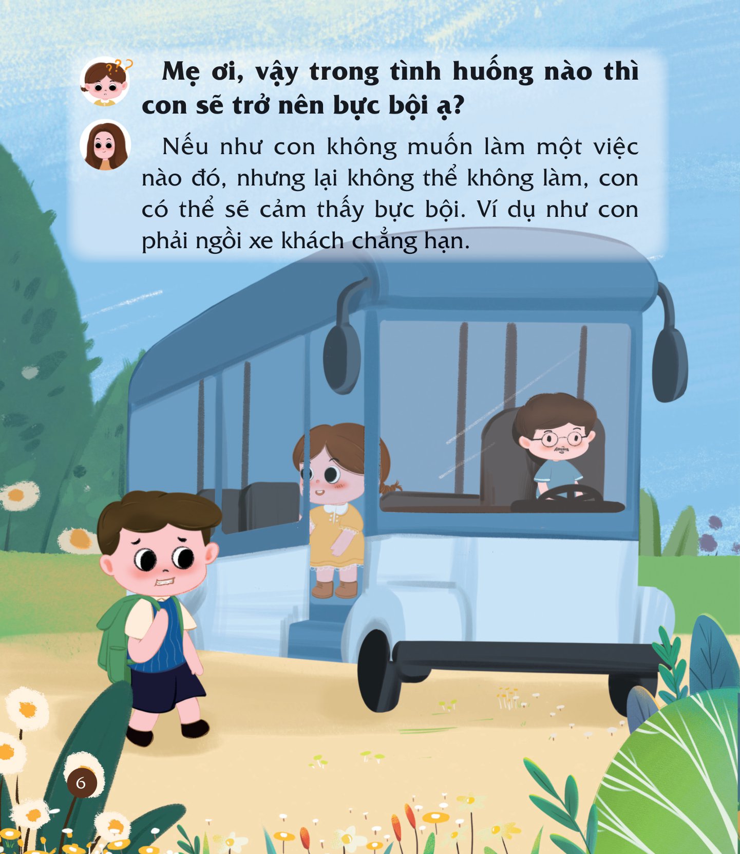 cùng con nuôi dưỡng cảm xúc tích cực - con không bực bội