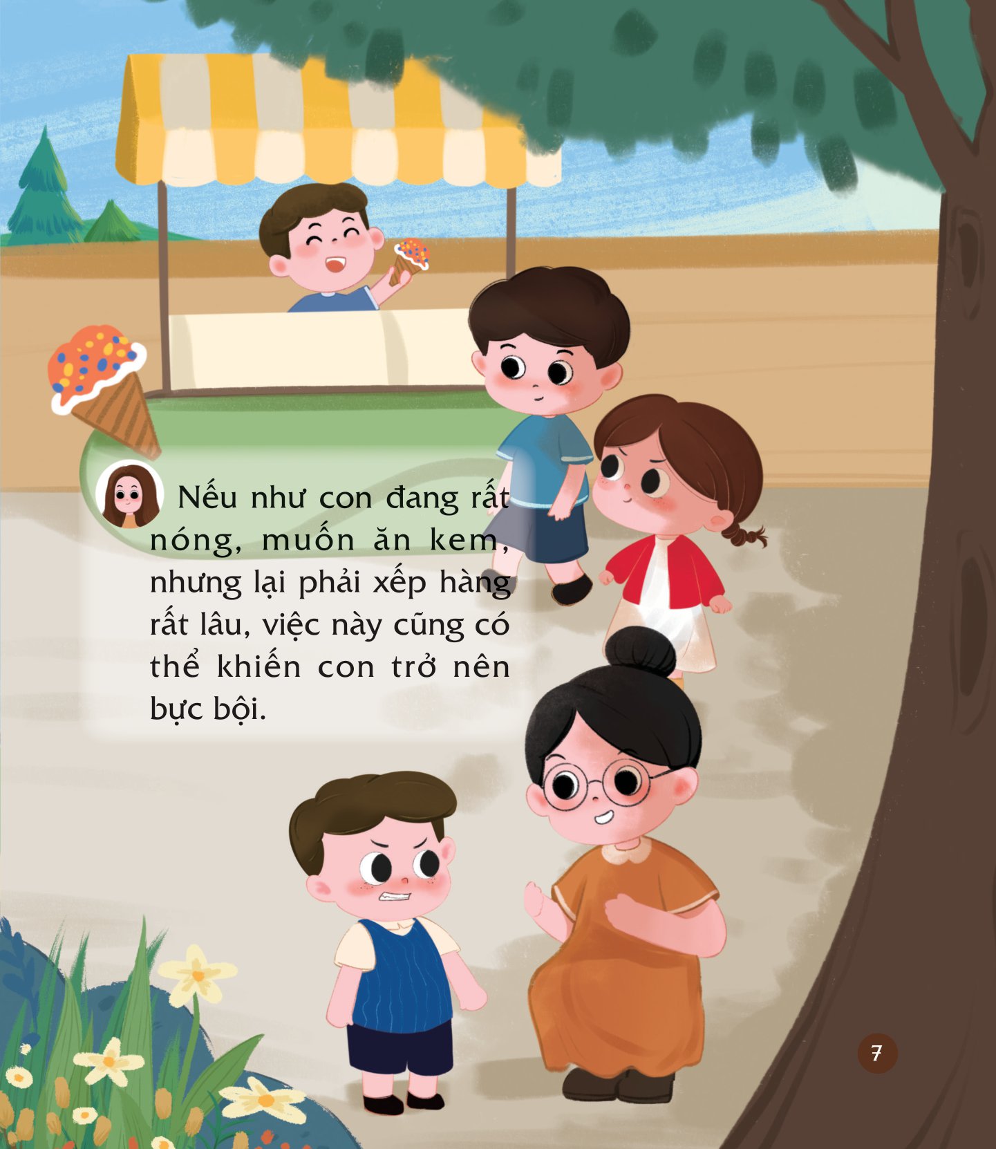 cùng con nuôi dưỡng cảm xúc tích cực - con không bực bội