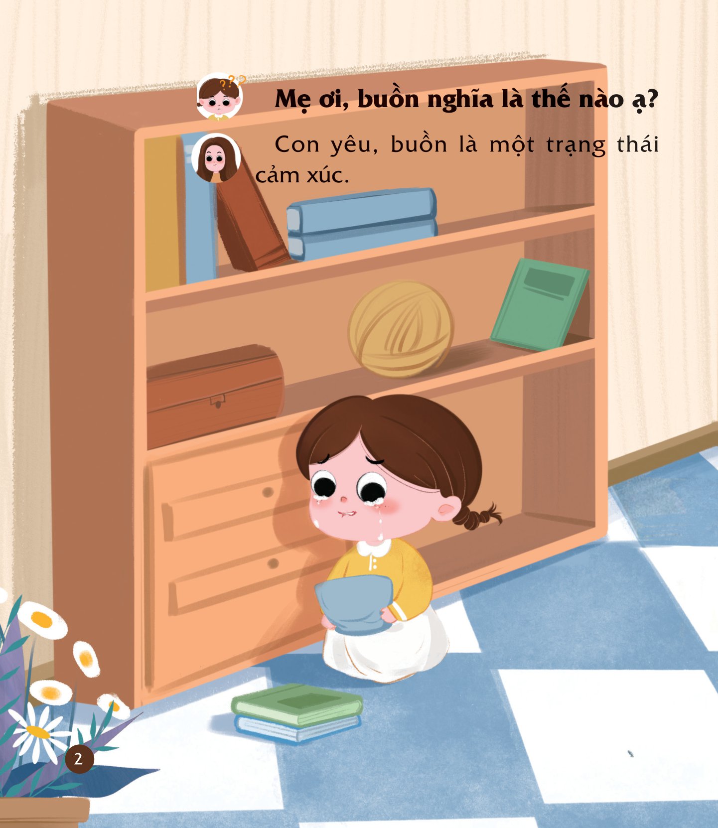 cùng con nuôi dưỡng cảm xúc tích cực - con không buồn bã