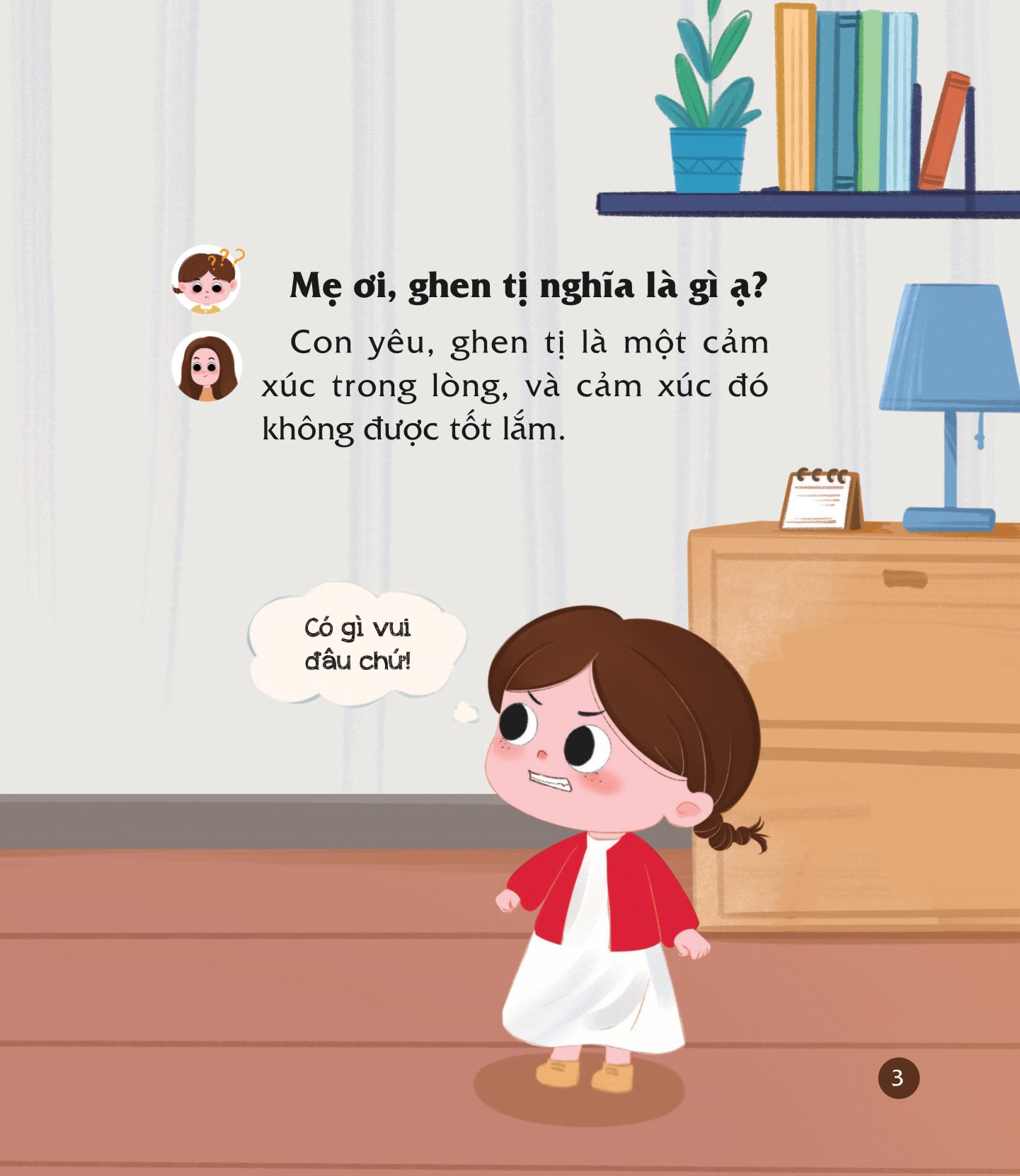 cùng con nuôi dưỡng cảm xúc tích cực - con không ghen tị