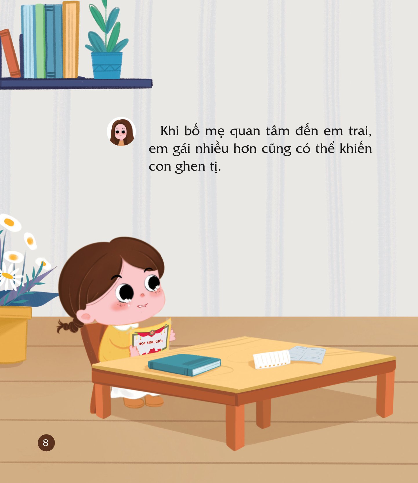 cùng con nuôi dưỡng cảm xúc tích cực - con không ghen tị