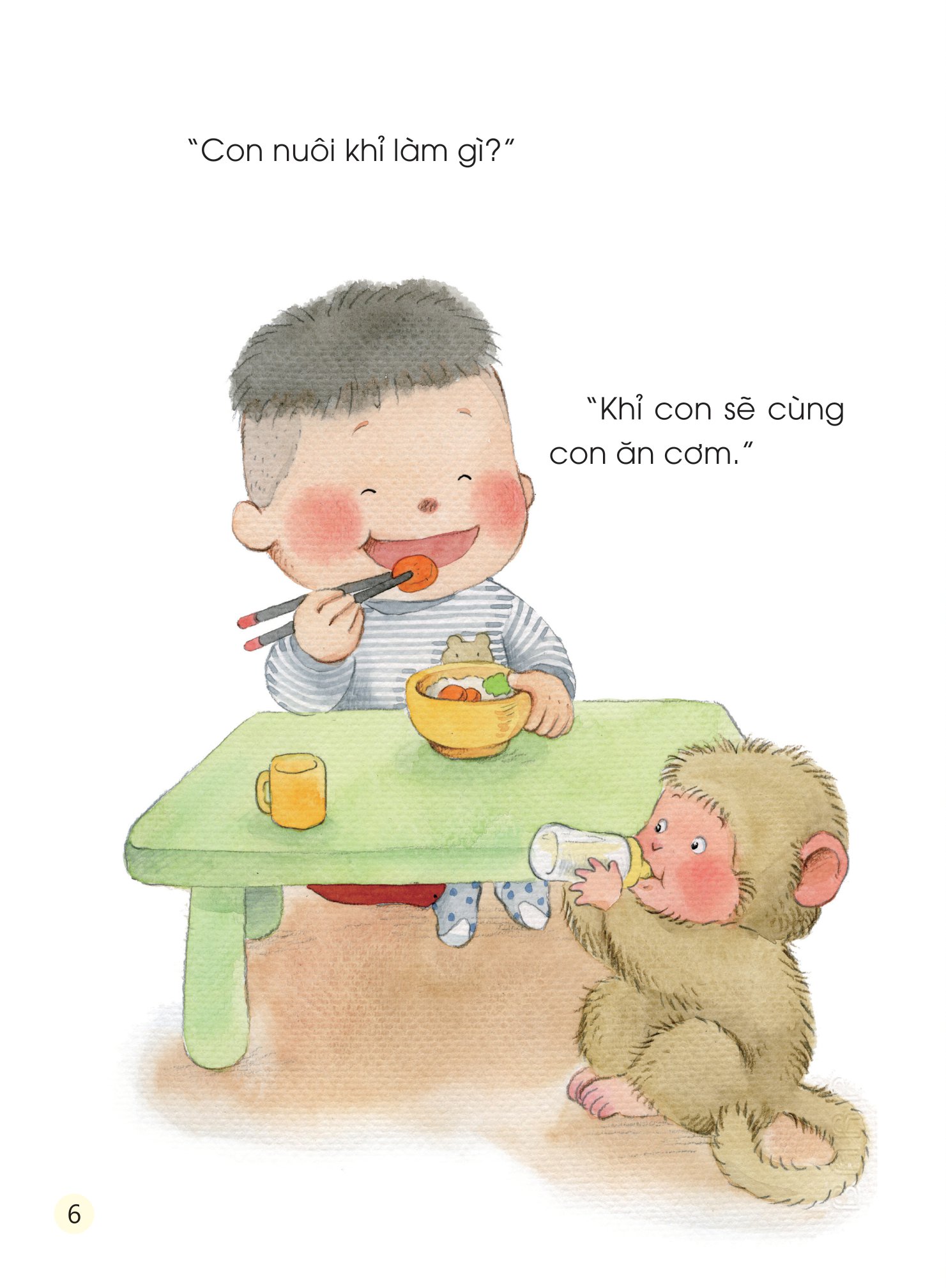 cùng con nuôi dưỡng tính cách tốt - con muốn nuôi khỉ