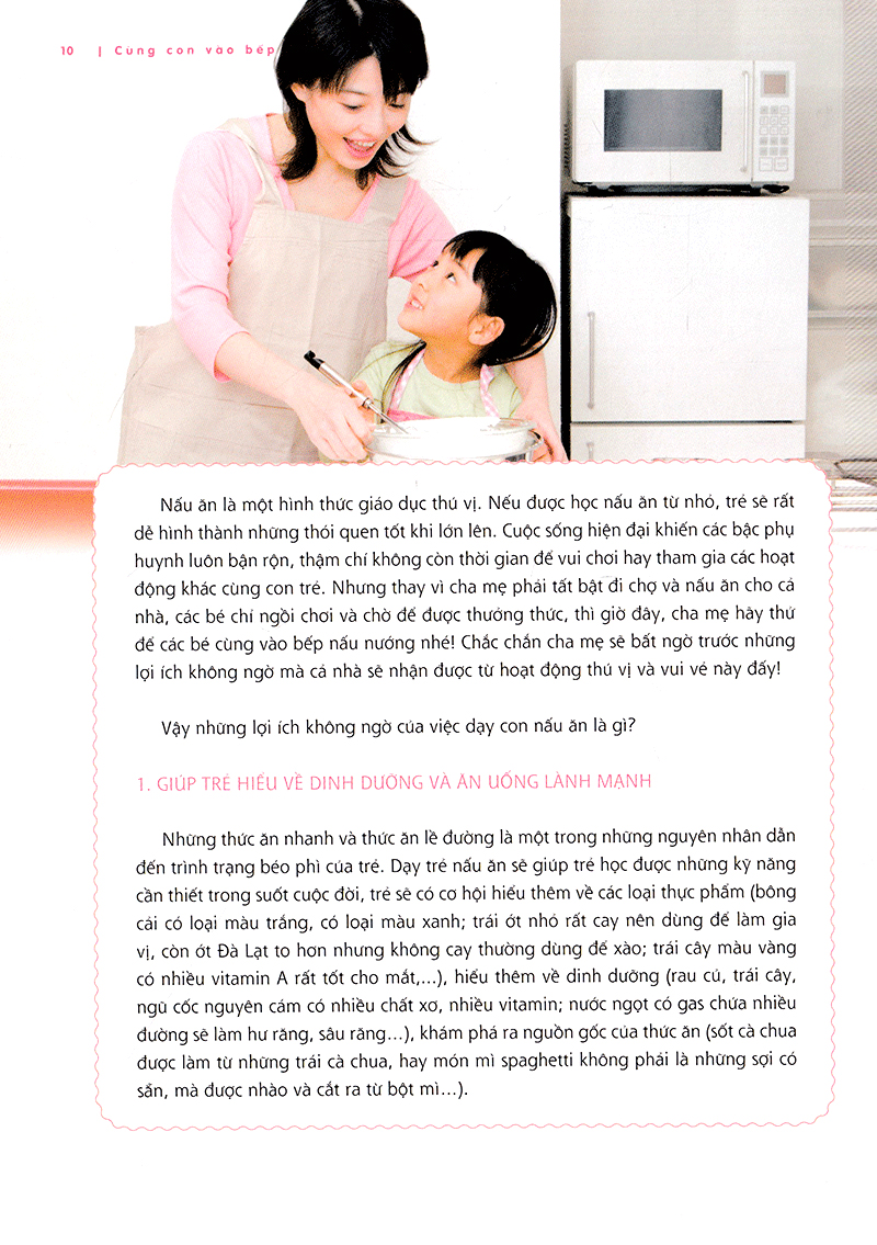 cùng con vào bếp