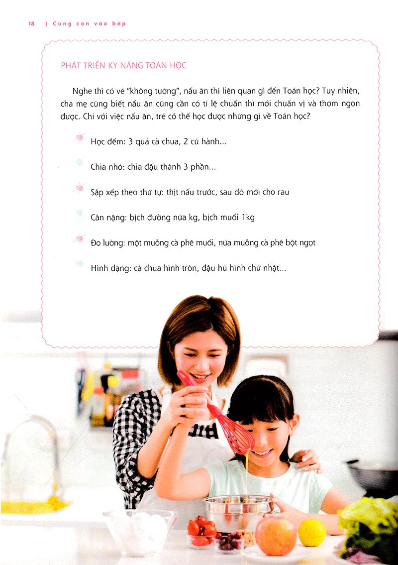 cùng con vào bếp