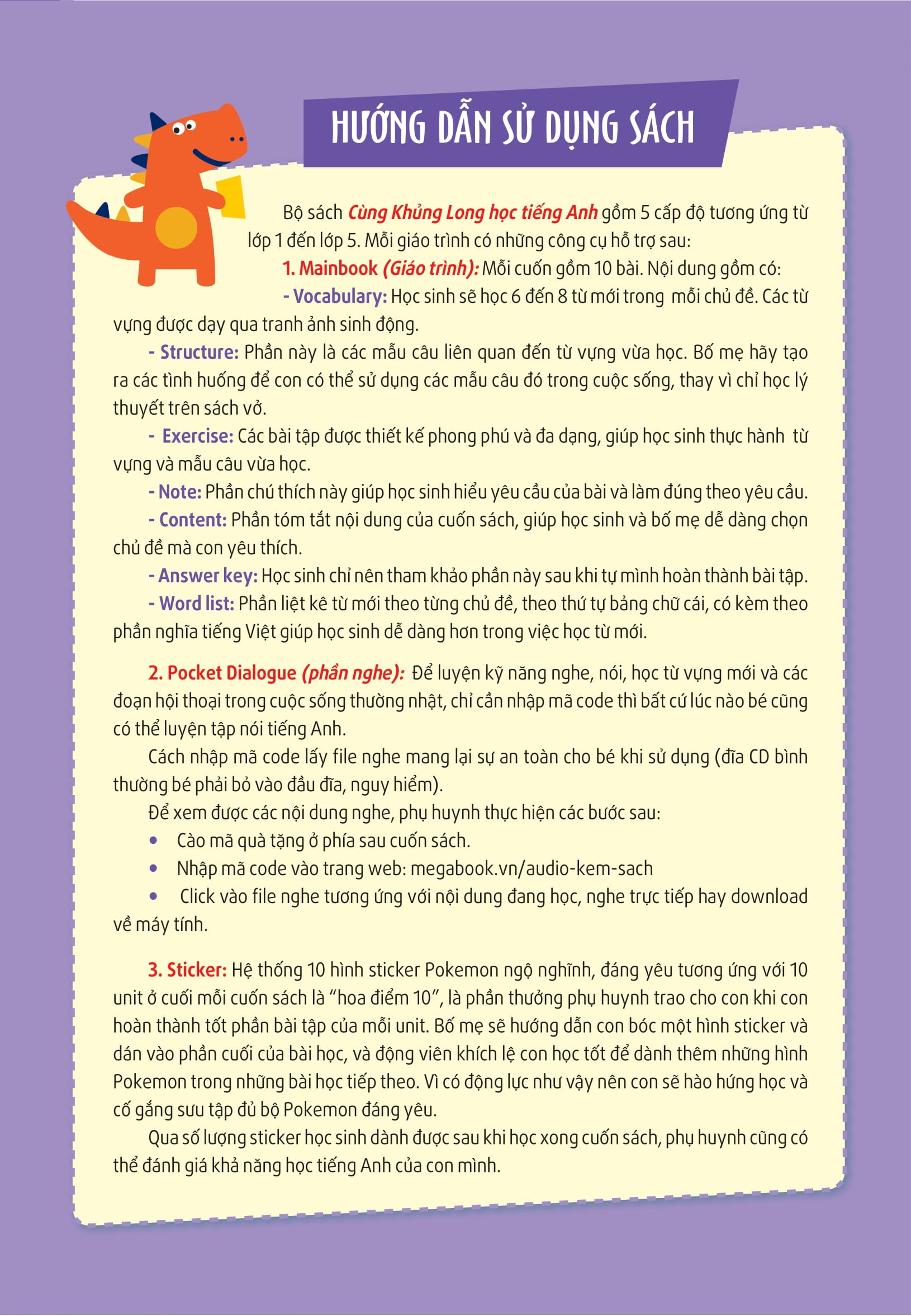 cùng khủng long học tiếng anh theo chủ đề - lớp 1 (phiên bản mới)