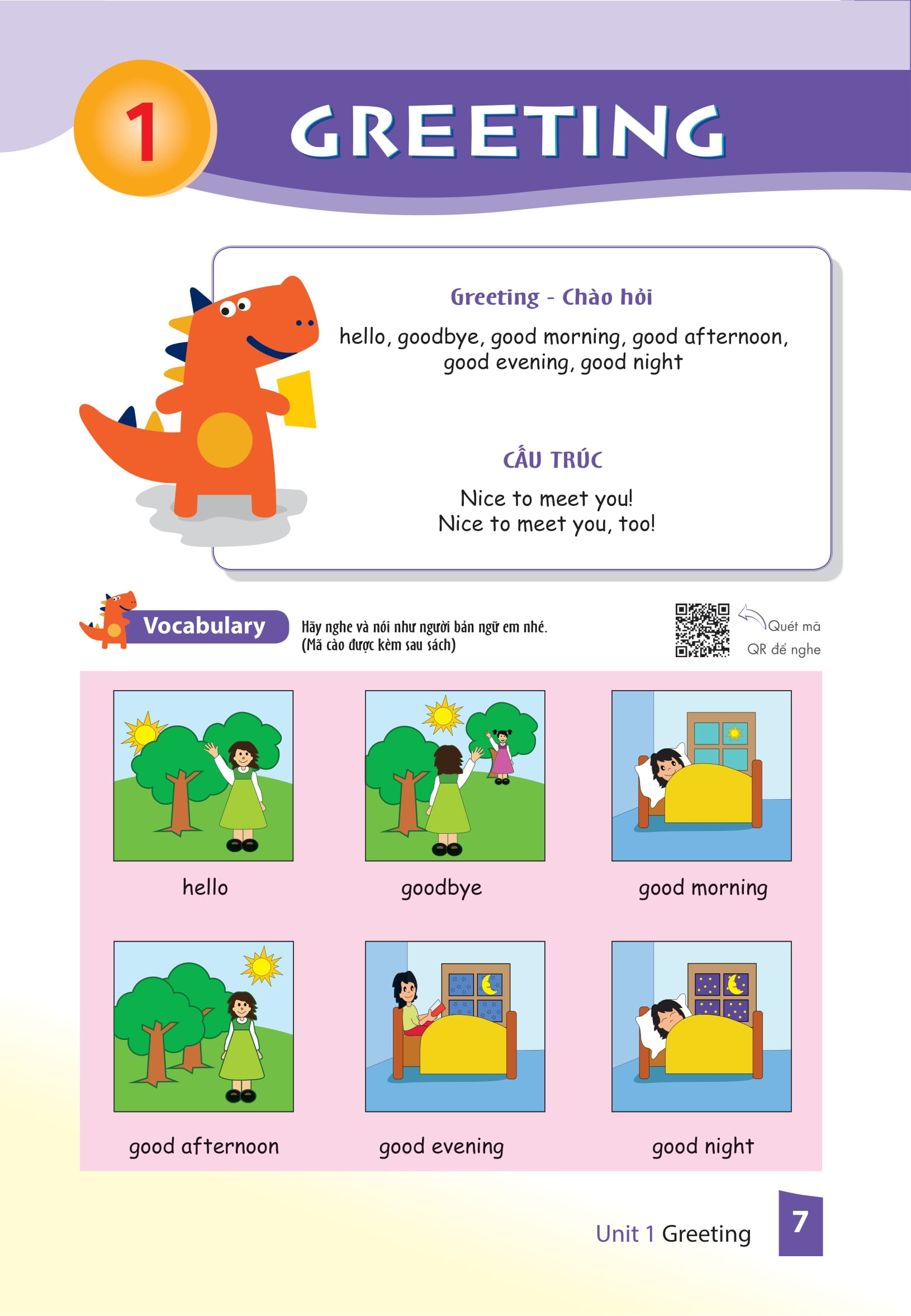 cùng khủng long học tiếng anh theo chủ đề - lớp 1 (phiên bản mới)