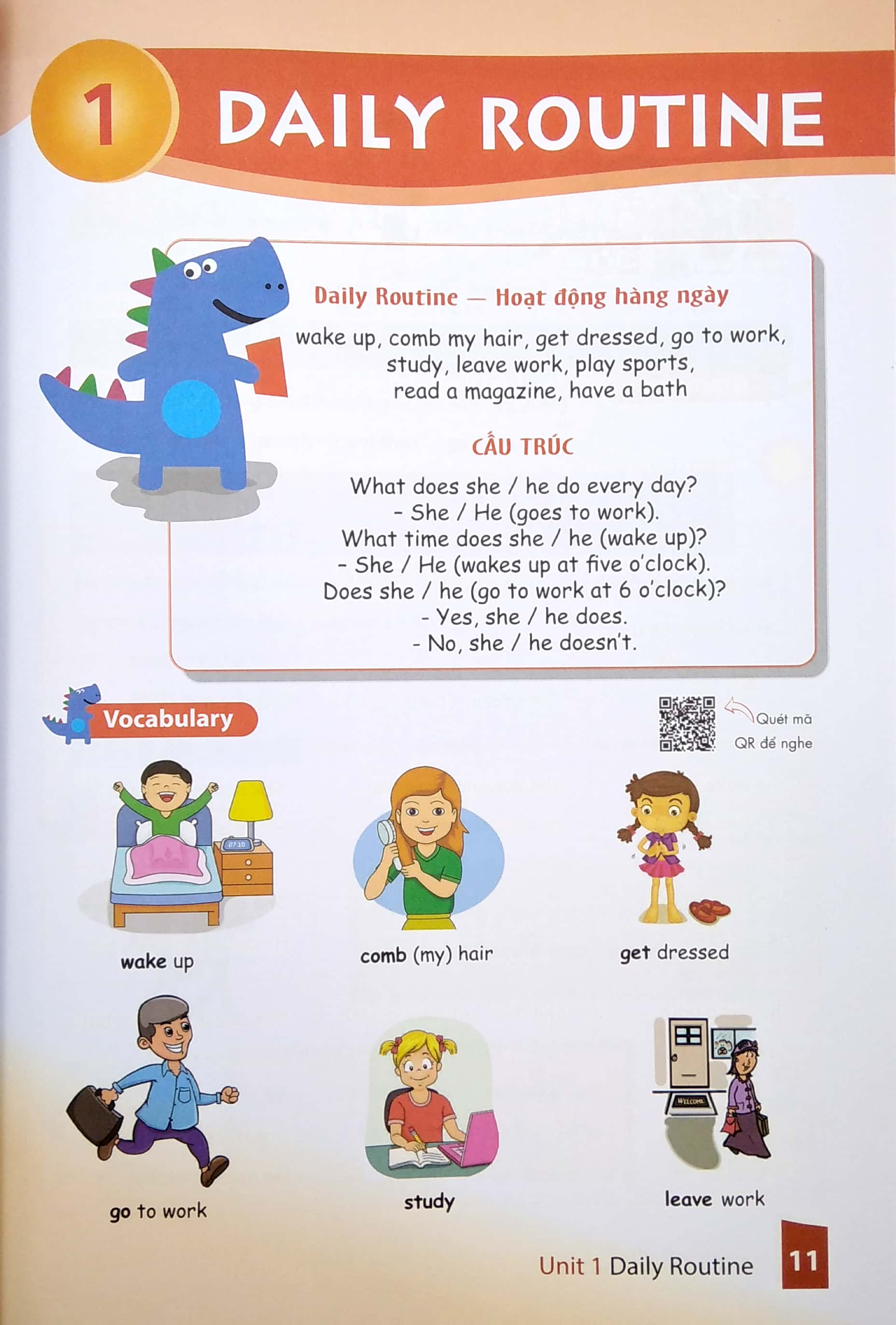 cùng khủng long học tiếng anh theo chủ đề lớp 4 (tái bản)