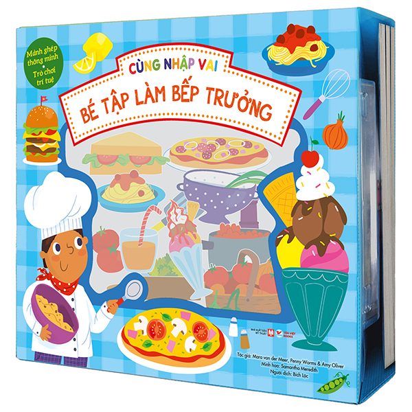 cùng nhập vai - bé tập làm bếp trưởng