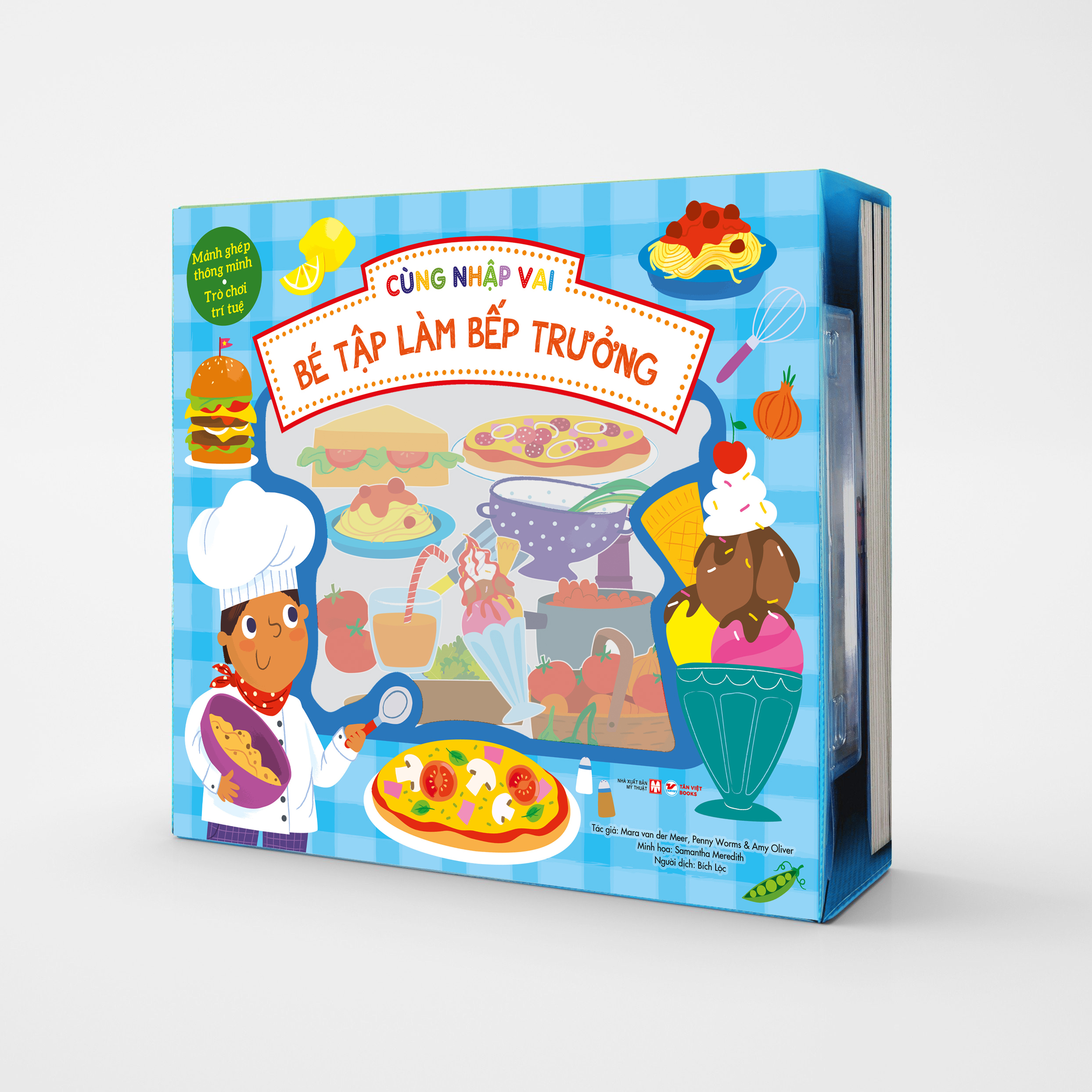 cùng nhập vai - bé tập làm bếp trưởng