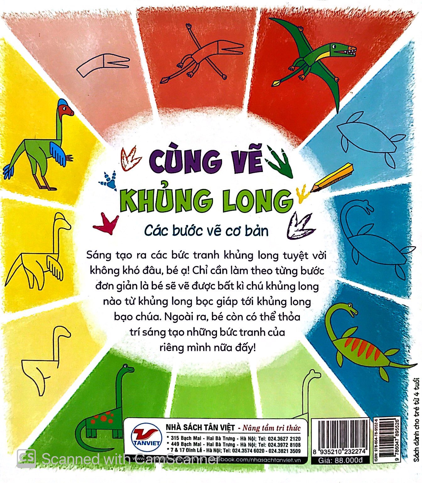 cùng vẽ khủng long các bước vẽ cơ bản - phát triển khả năng sáng tạo cho trẻ