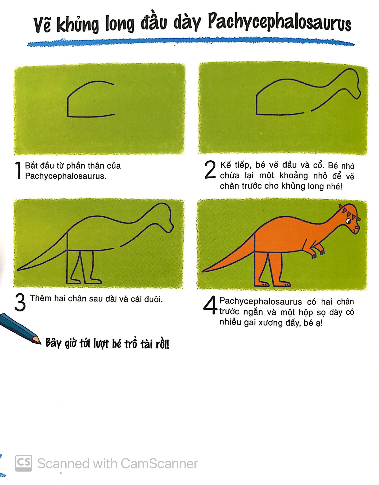 cùng vẽ khủng long các bước vẽ cơ bản - phát triển khả năng sáng tạo cho trẻ