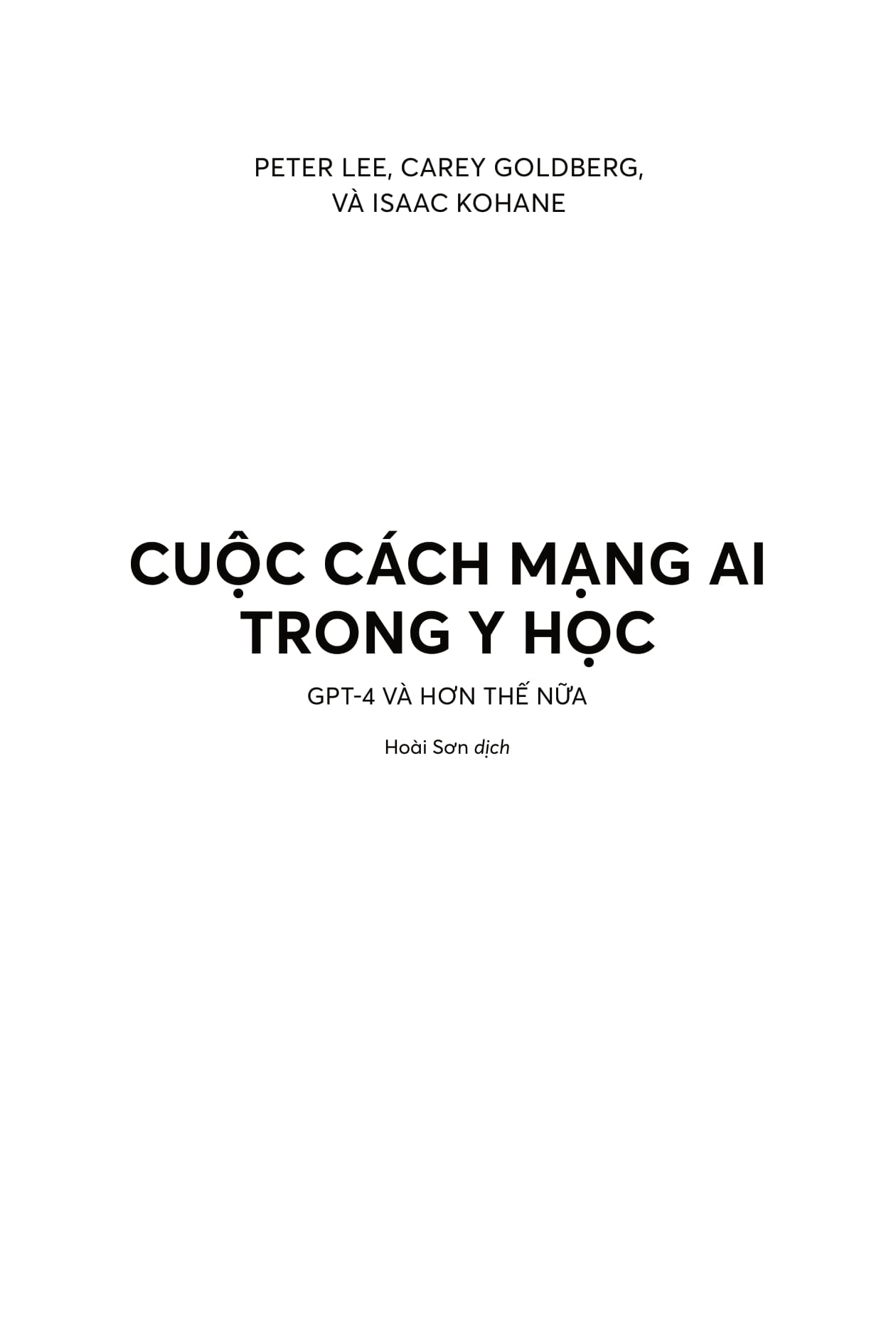 cuộc cách mang ai trong y học - gpt-4 và hơn thế nữa
