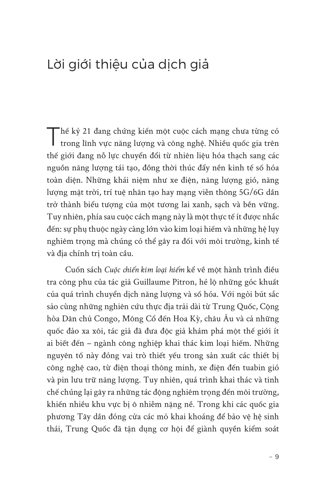 cuộc chiến kim loại hiếm - mặt tối của chuyển đổi số và năng lượng sạch