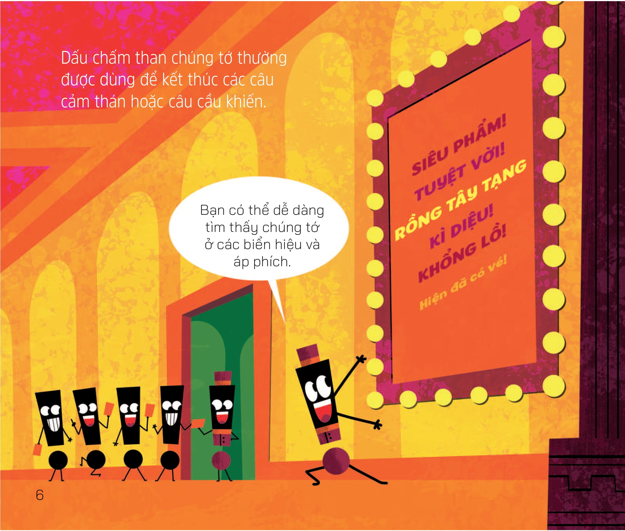 cuộc phiêu lưu của các dấu câu - dấu chấm than nhiều cảm xúc