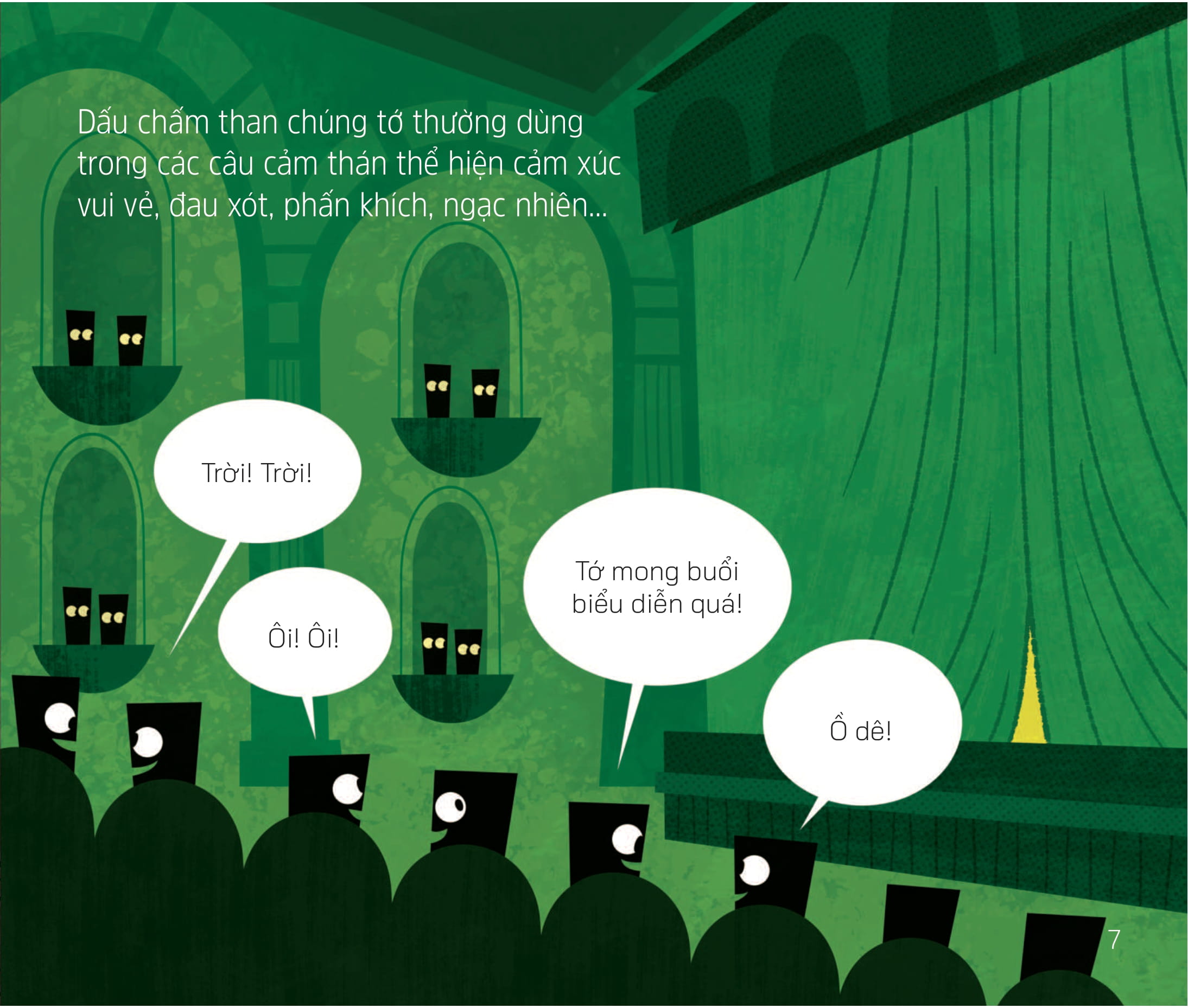 cuộc phiêu lưu của các dấu câu - dấu chấm than nhiều cảm xúc