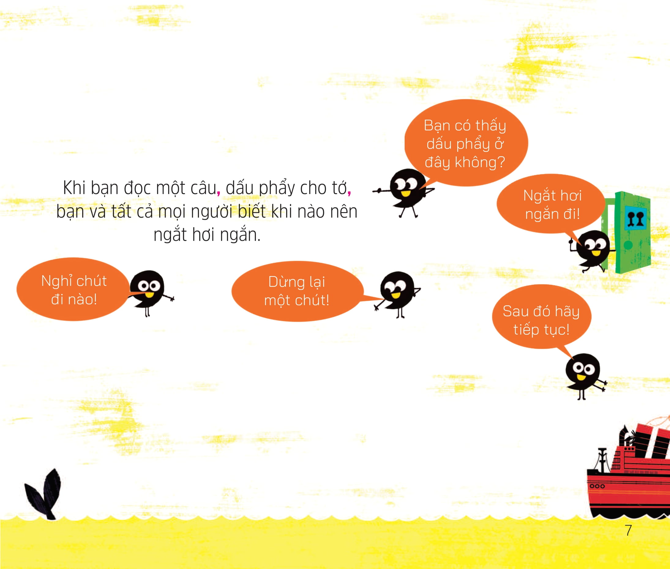 cuộc phiêu lưu của các dấu câu - dấu phẩy thích nghỉ ngơi