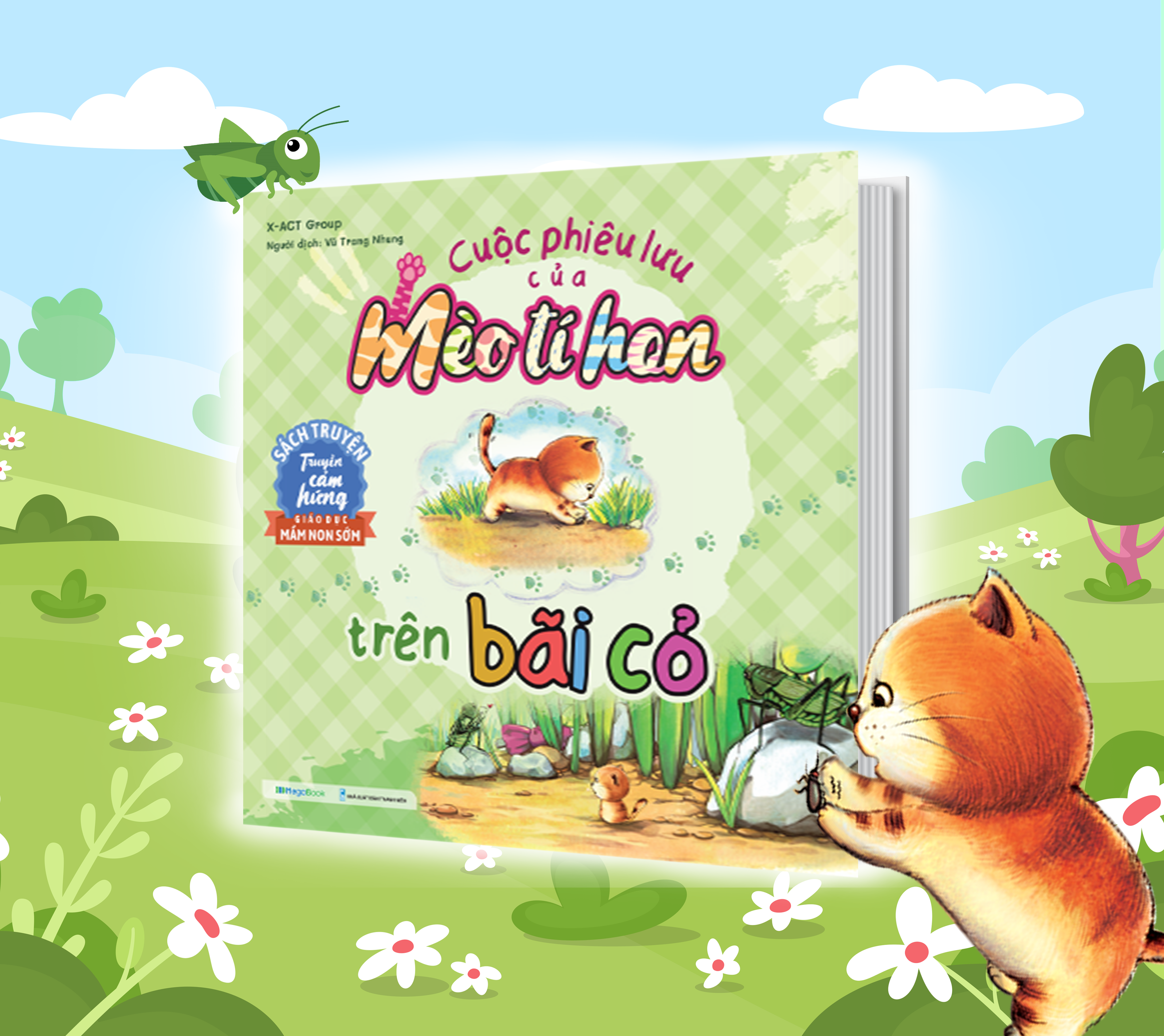 cuộc phiêu lưu của mèo tí hon - trên bãi cỏ