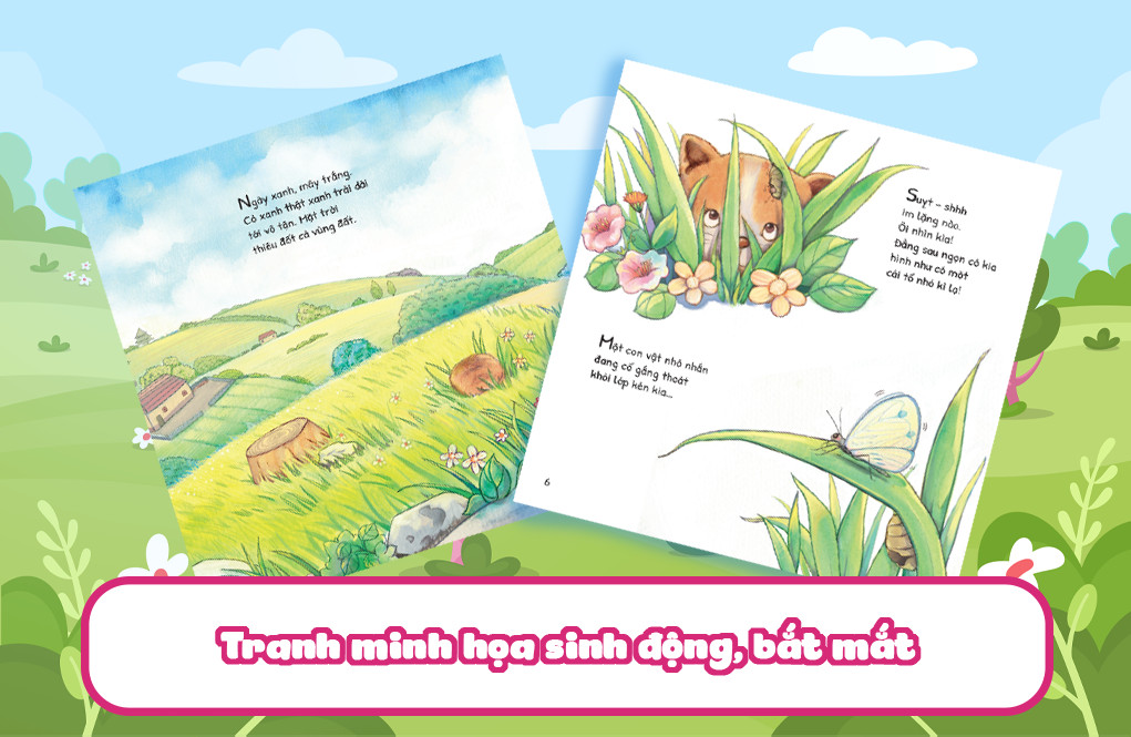 cuộc phiêu lưu của mèo tí hon - trên bãi cỏ