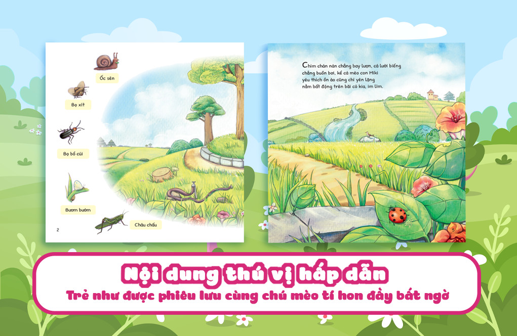 cuộc phiêu lưu của mèo tí hon - trên bãi cỏ