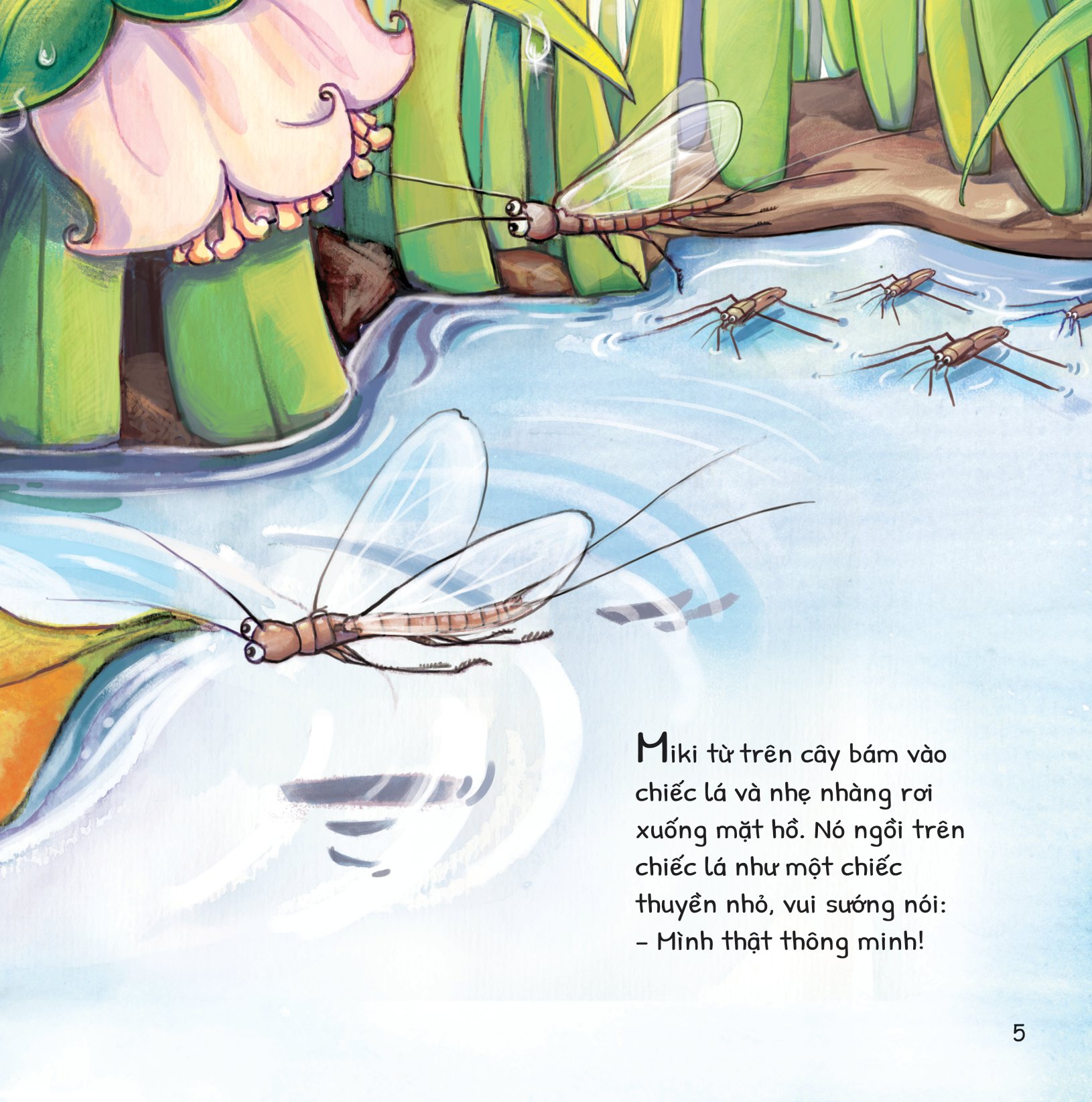 cuộc phiêu lưu của mèo tí hon - trong hồ nước