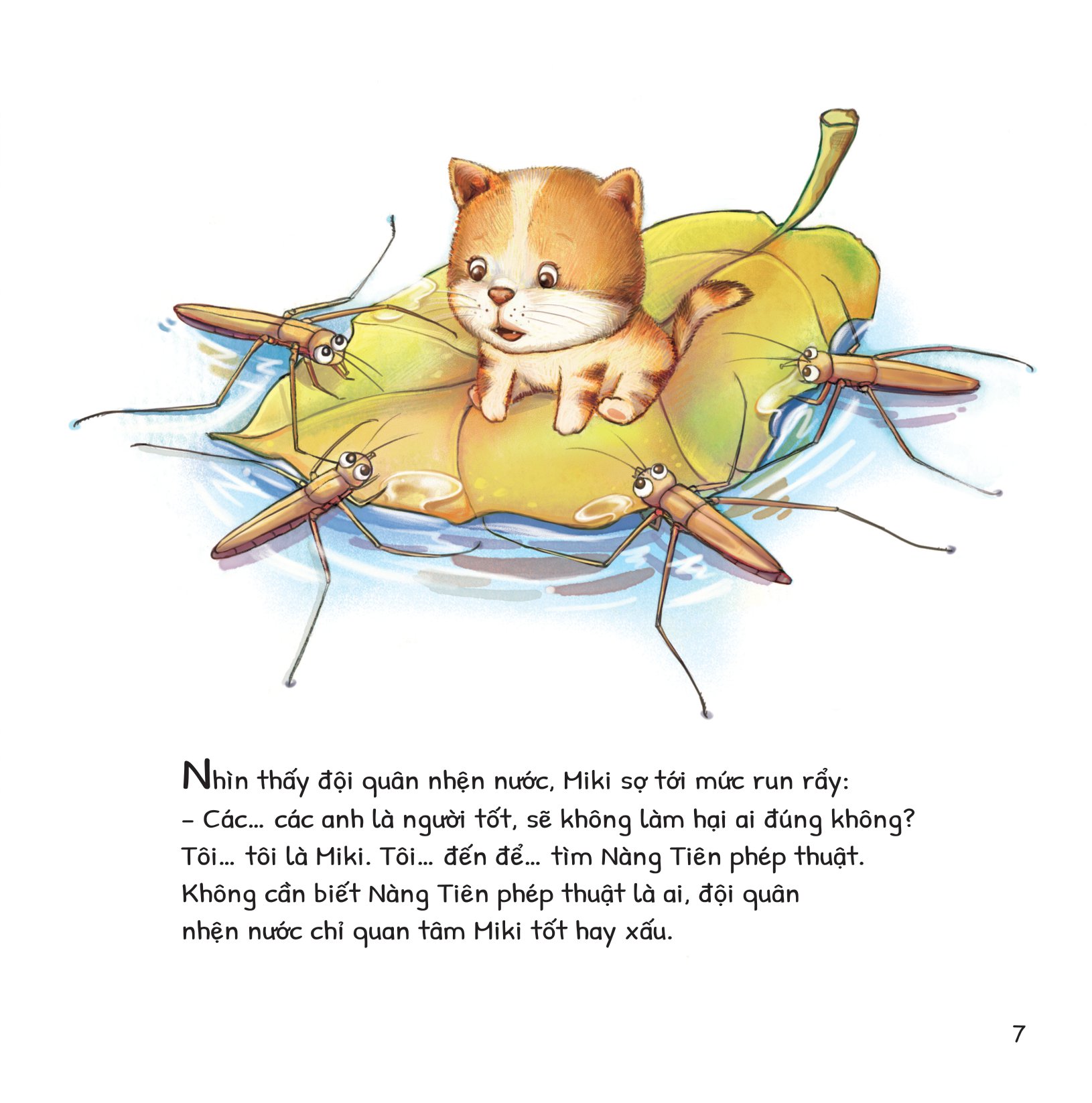 cuộc phiêu lưu của mèo tí hon - trong hồ nước