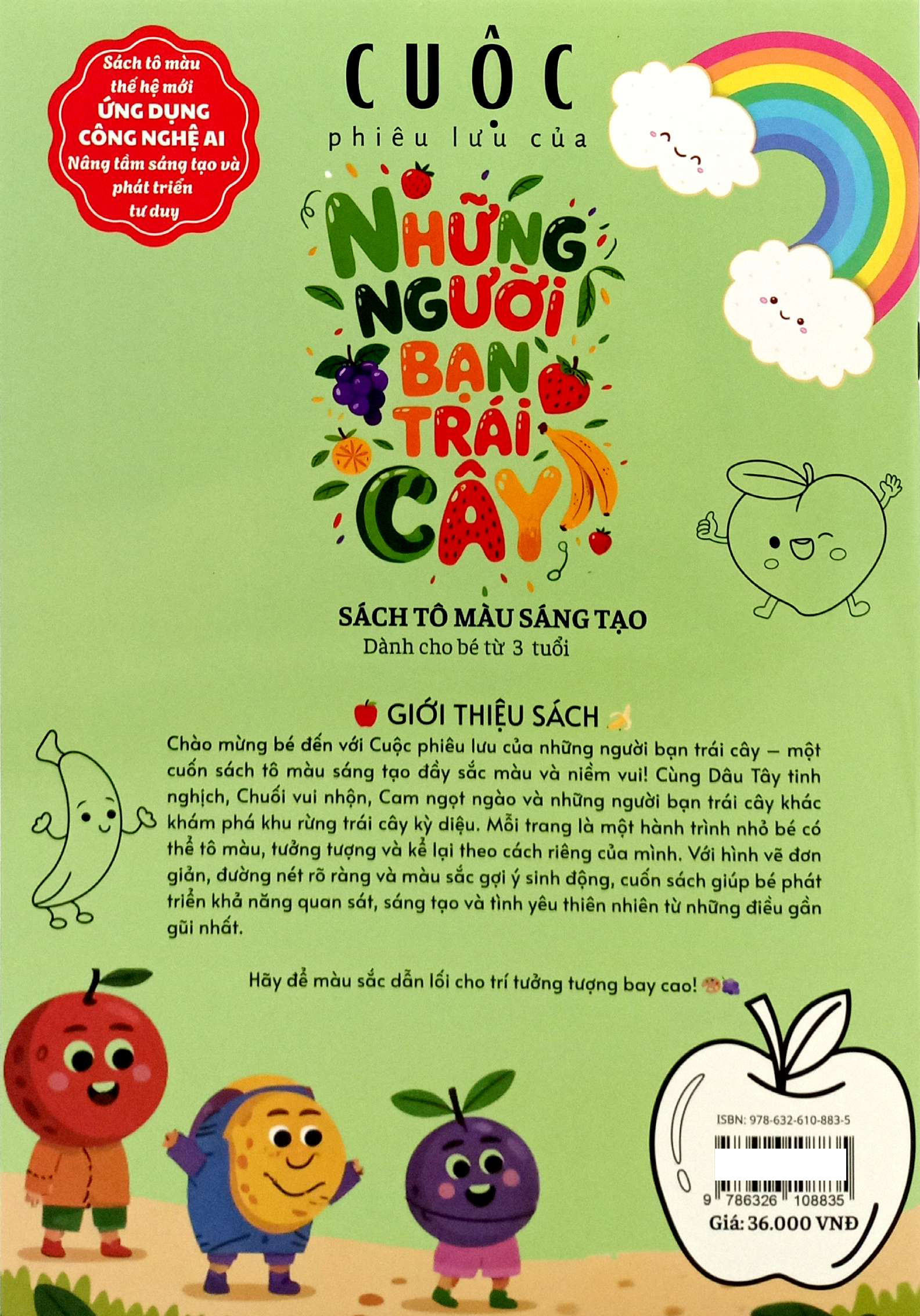 Cuoc Phieu Luu Cua Nhung Nguoi Ban Trai Cay - To Mau Sang Tao - Danh Cho Be 3 Tuoi