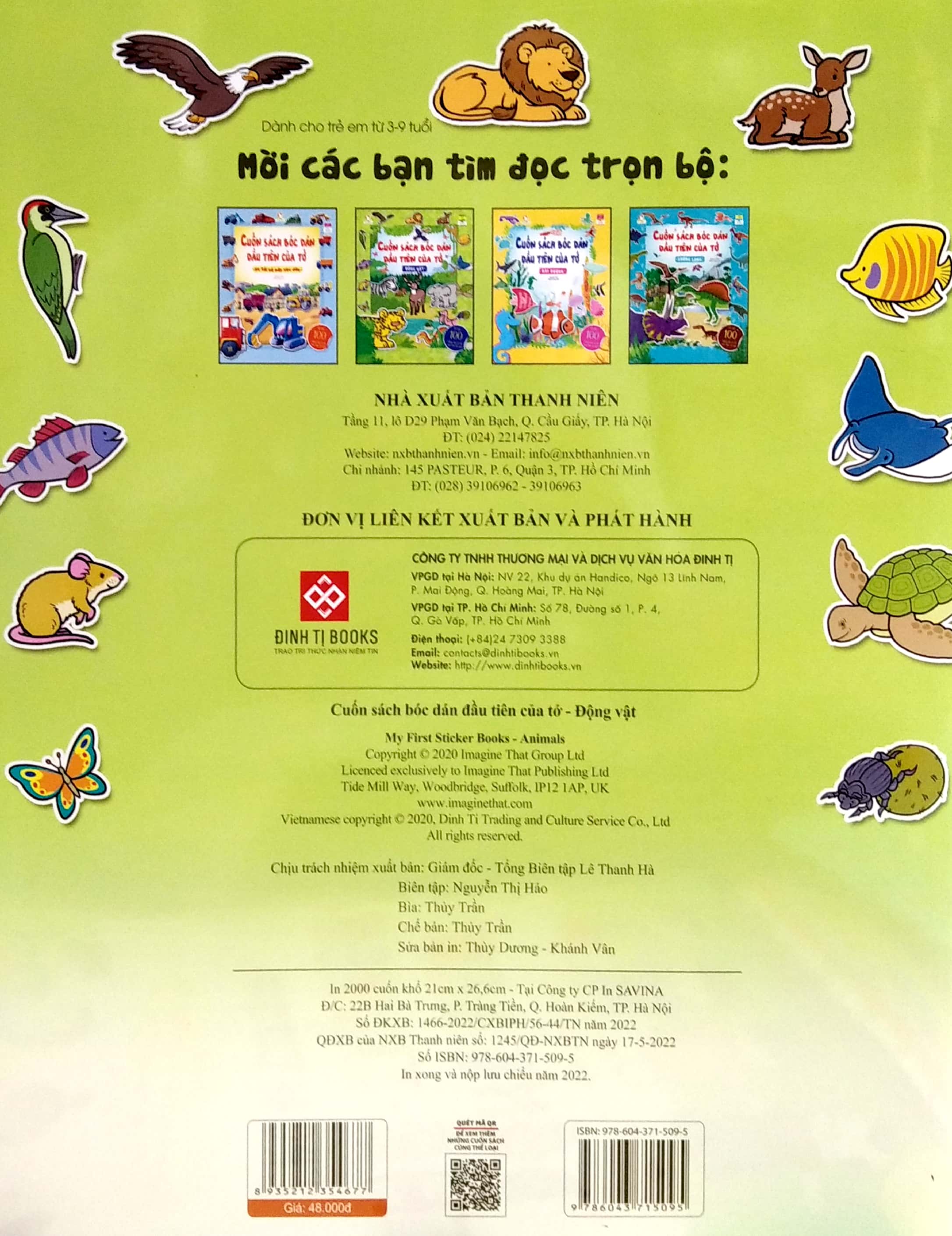 cuốn sách bóc dán đầu tiên của tớ - động vật