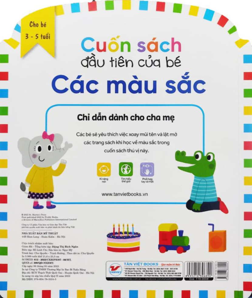 cuốn sách đầu tiên của bé - màu sắc (dành cho bé từ 3-5 tuổi)