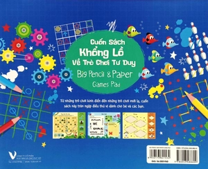 cuốn sách khổng lồ về trò chơi tư duy - big pencil and paper games pad (tái bản 2023)