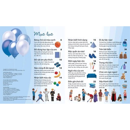 cuốn sách màu xanh - tiếng anh cho bé trai (2019)