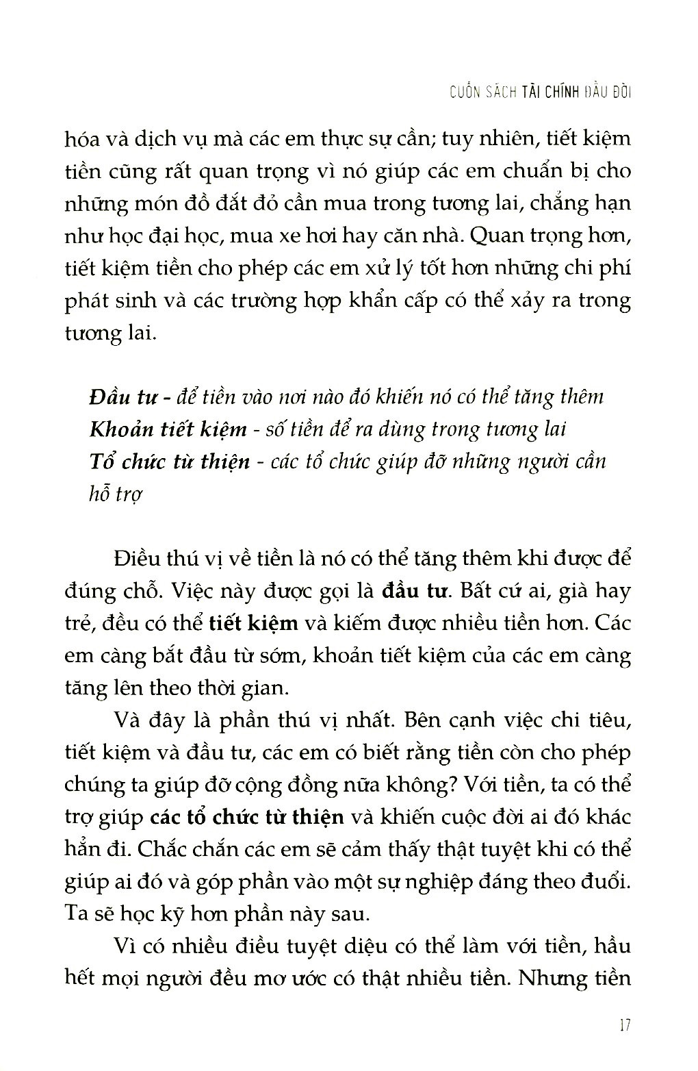 cuốn sách tài chính đầu đời