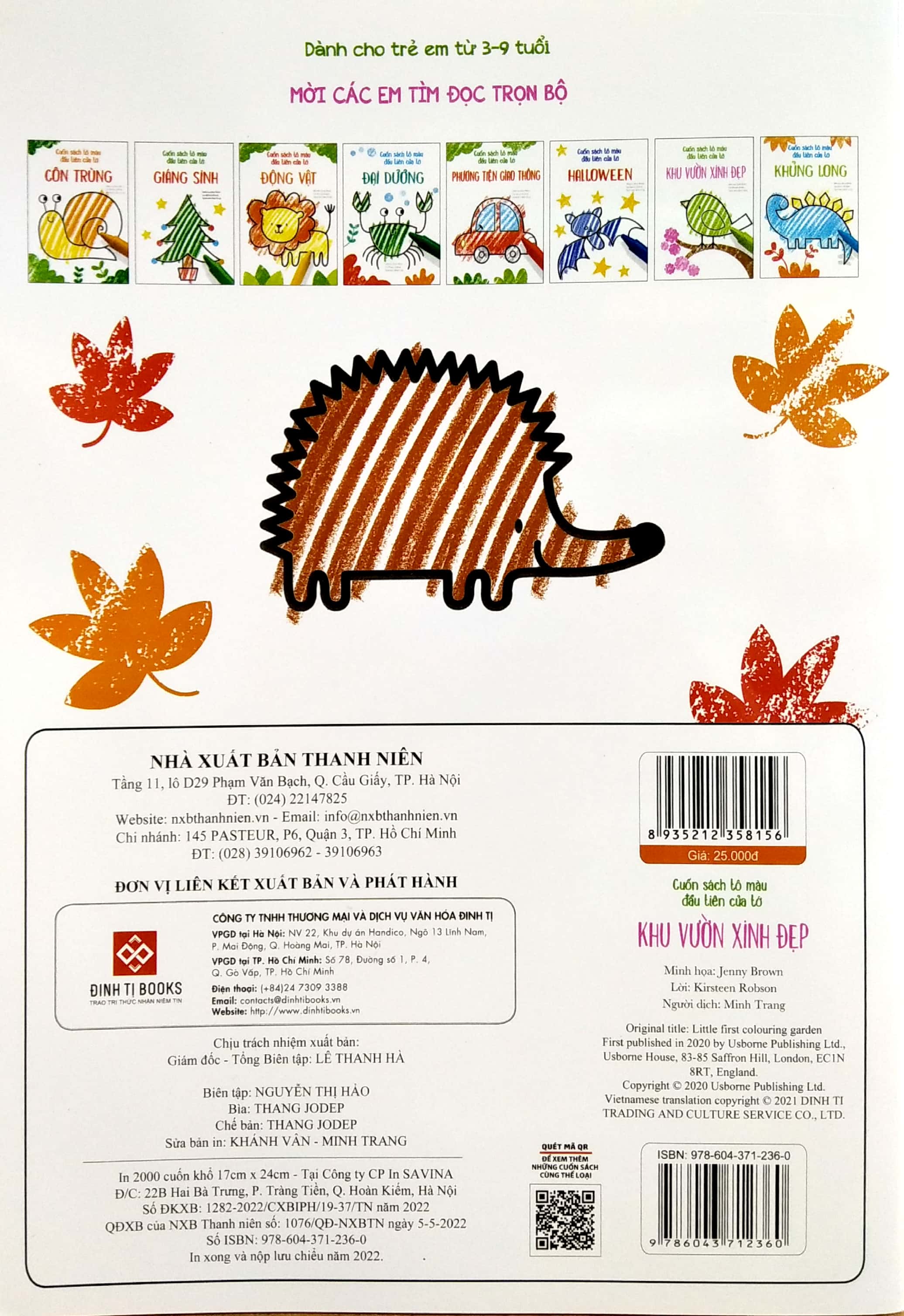 cuốn sách tô màu đầu tiên của tớ - khu vườn xinh đẹp