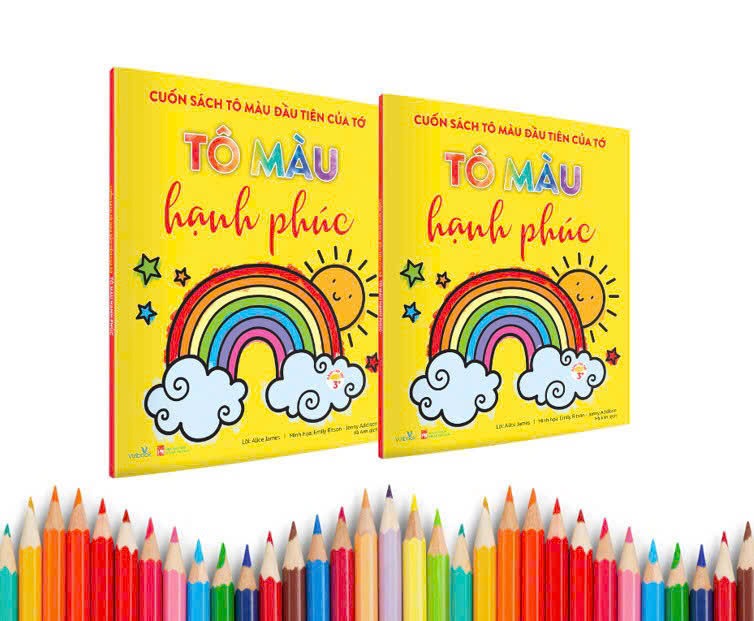 cuốn sách tô màu đầu tiên của tớ - tô màu hạnh phúc
