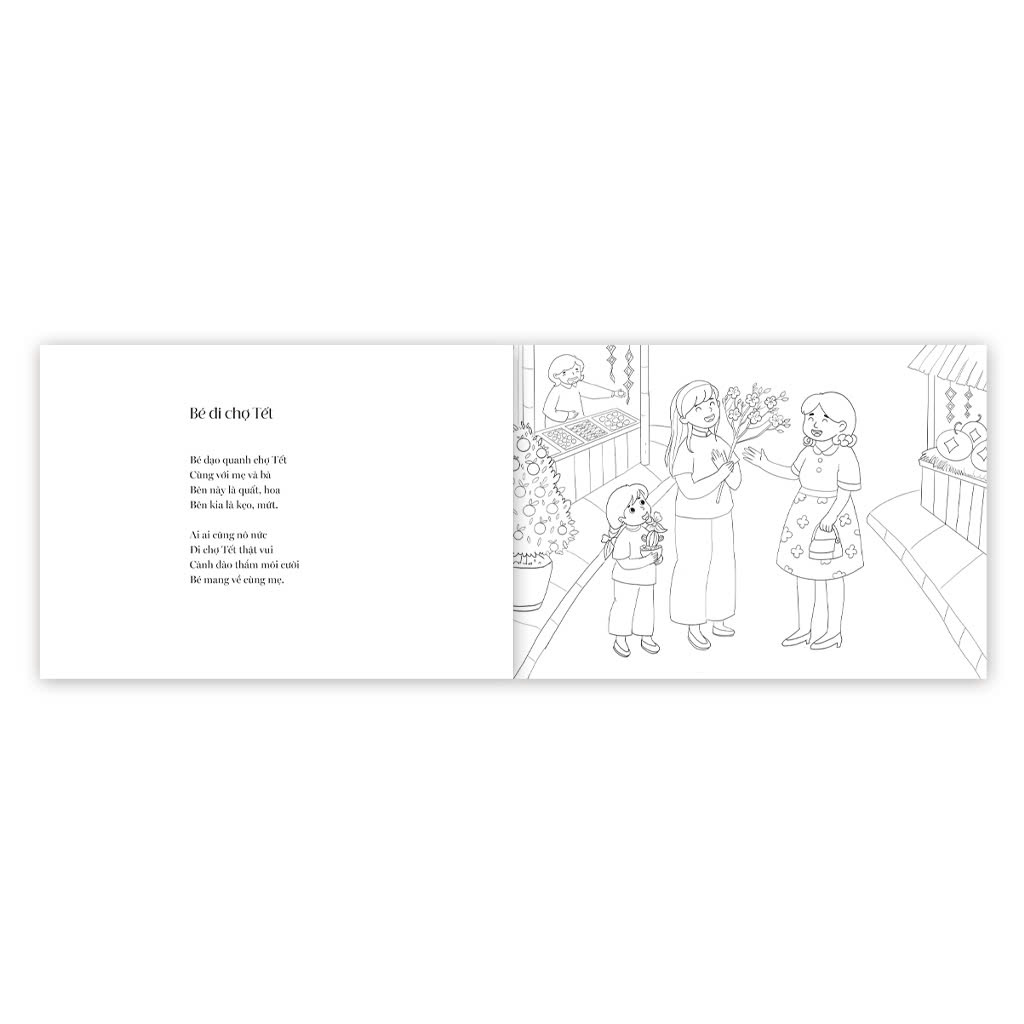 Cuốn Sách Tô Màu Lễ Tết Đầu Tiên Của Tớ - Tô Màu Tết Vui