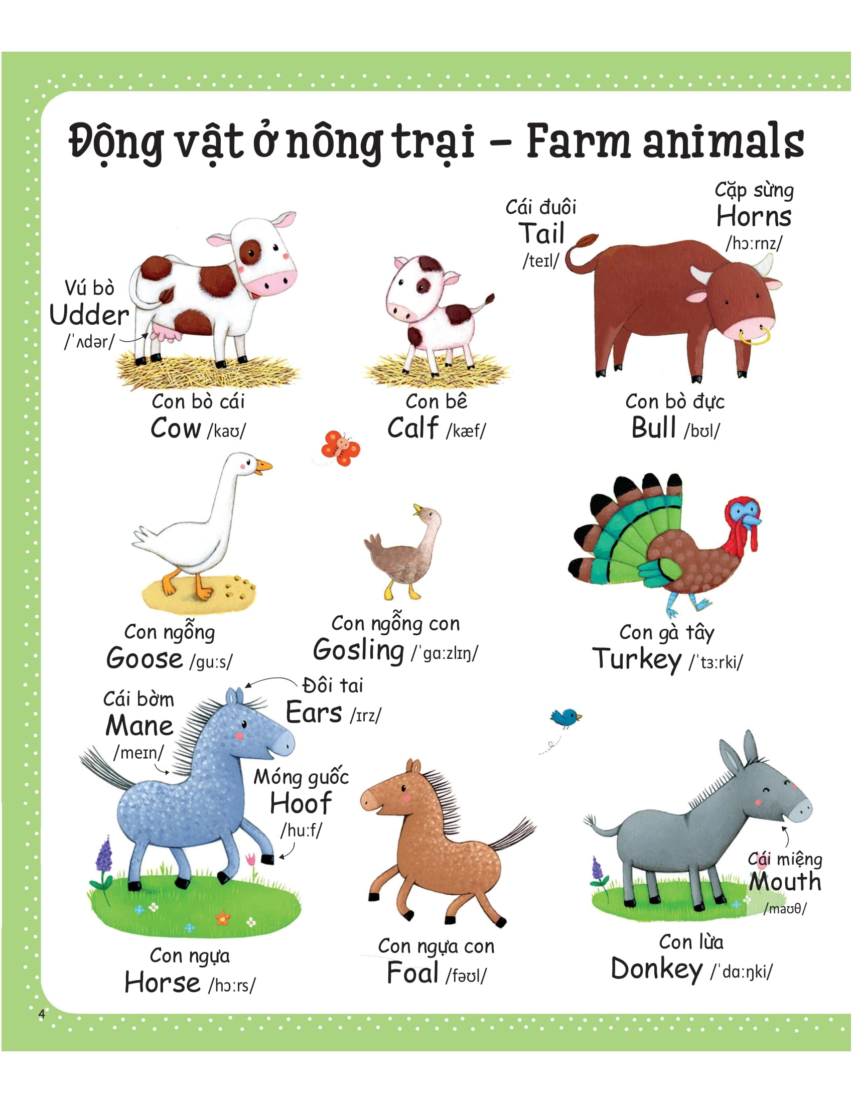 cuốn sách từ vựng đầu tiên của tôi - my first word book- nông trại - farm