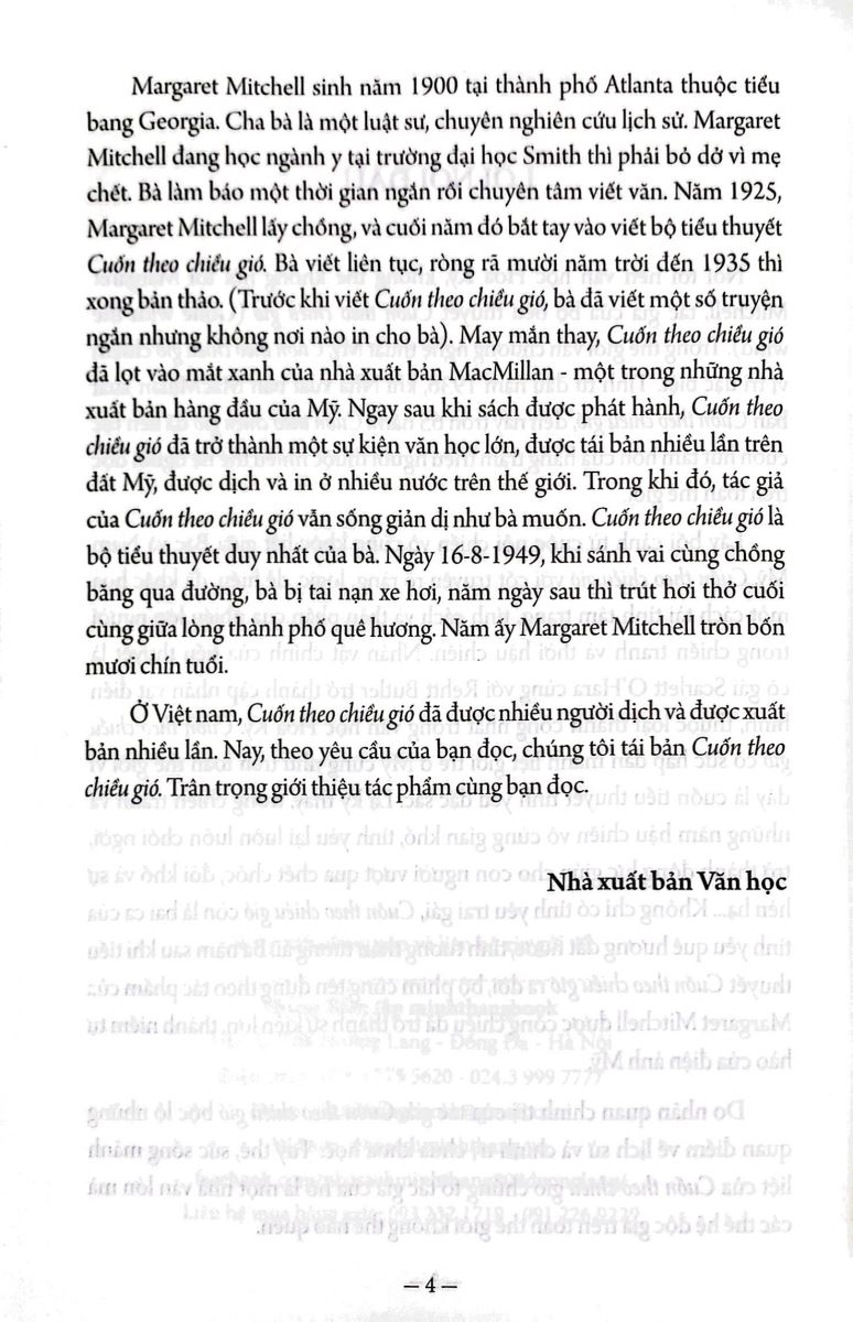 cuốn theo chiều gió - bìa cứng (tái bản 2025)