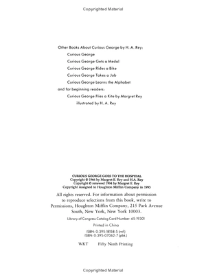 curious george goes to the hospital