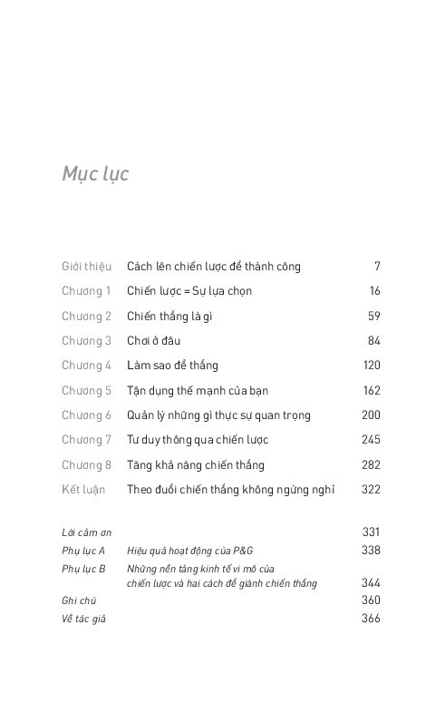 đã chơi phải thắng - cách xây dựng chiến lược thành công