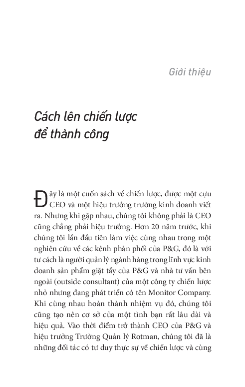 đã chơi phải thắng - cách xây dựng chiến lược thành công