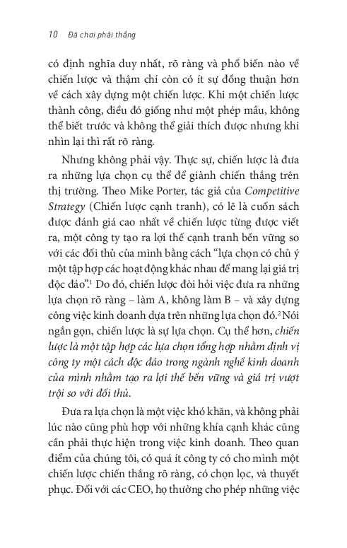đã chơi phải thắng - cách xây dựng chiến lược thành công