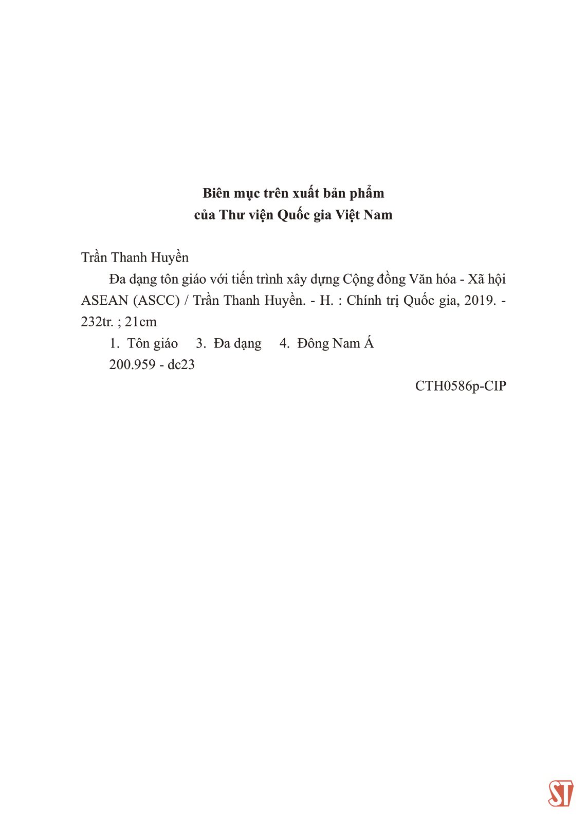 đa dạng tôn giáo với tiến trình xây dựng cộng đồng văn hóa - xã hội asean (ascc)