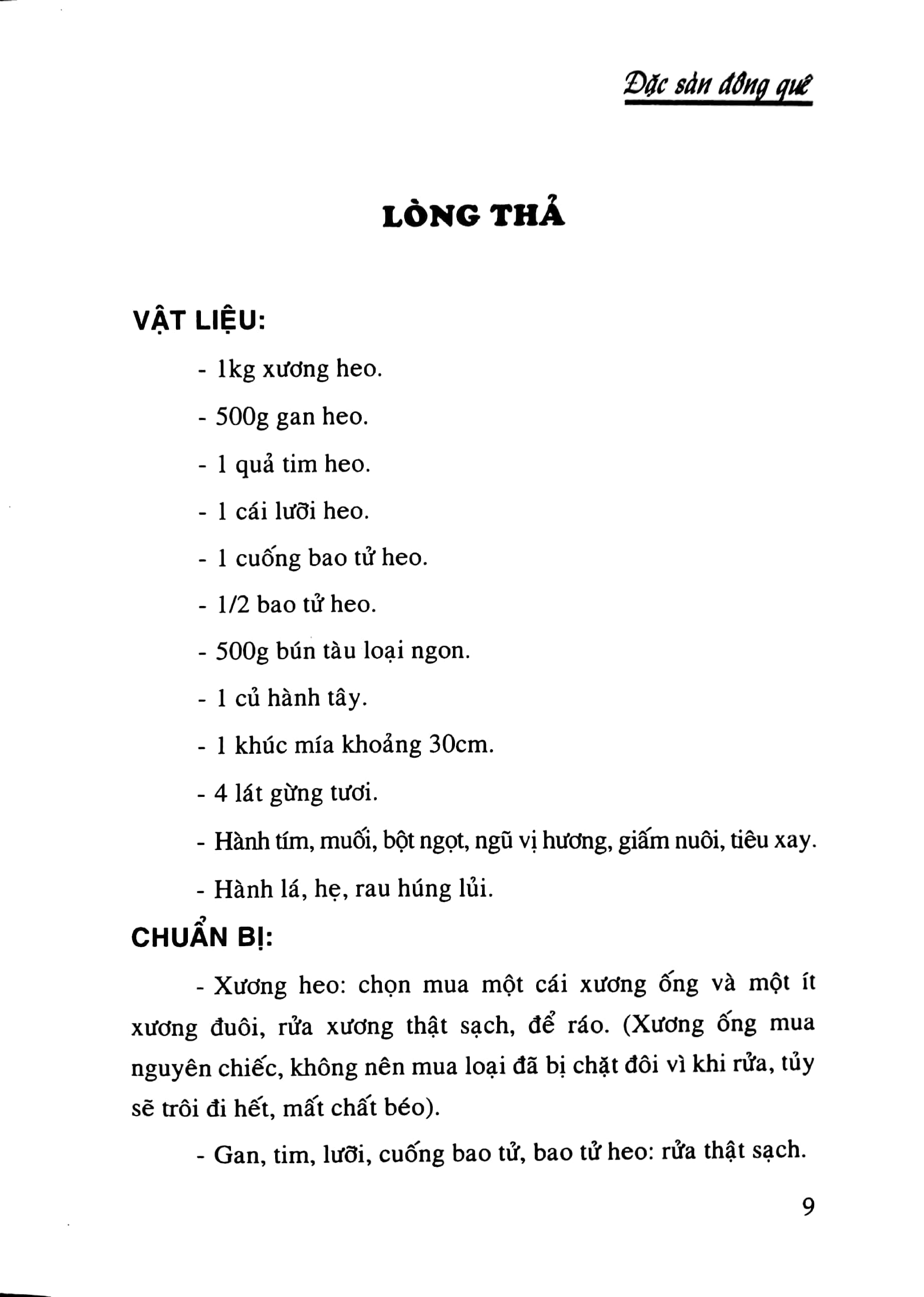 đặc sản đồng quê