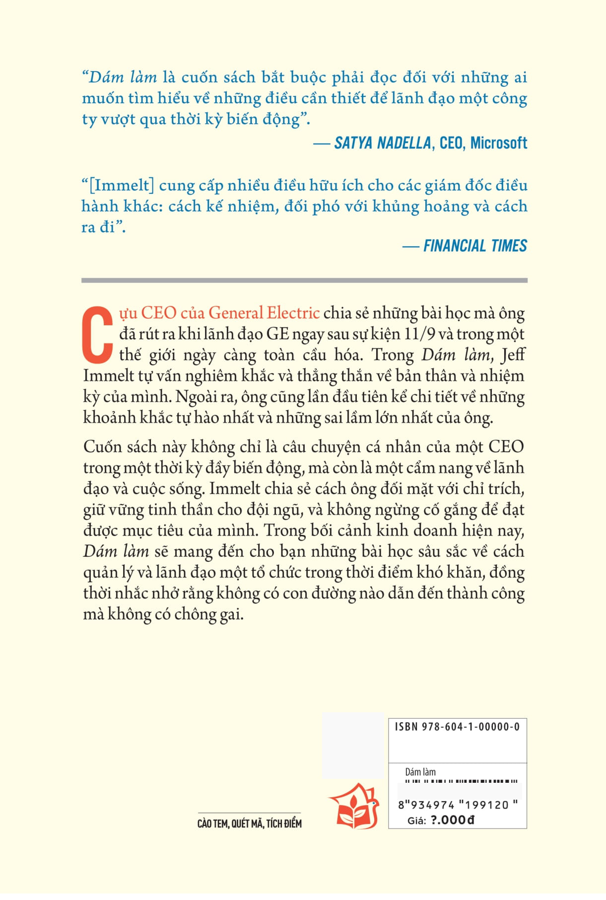 dám làm - những bài học về lãnh đạo của tôi tại ge