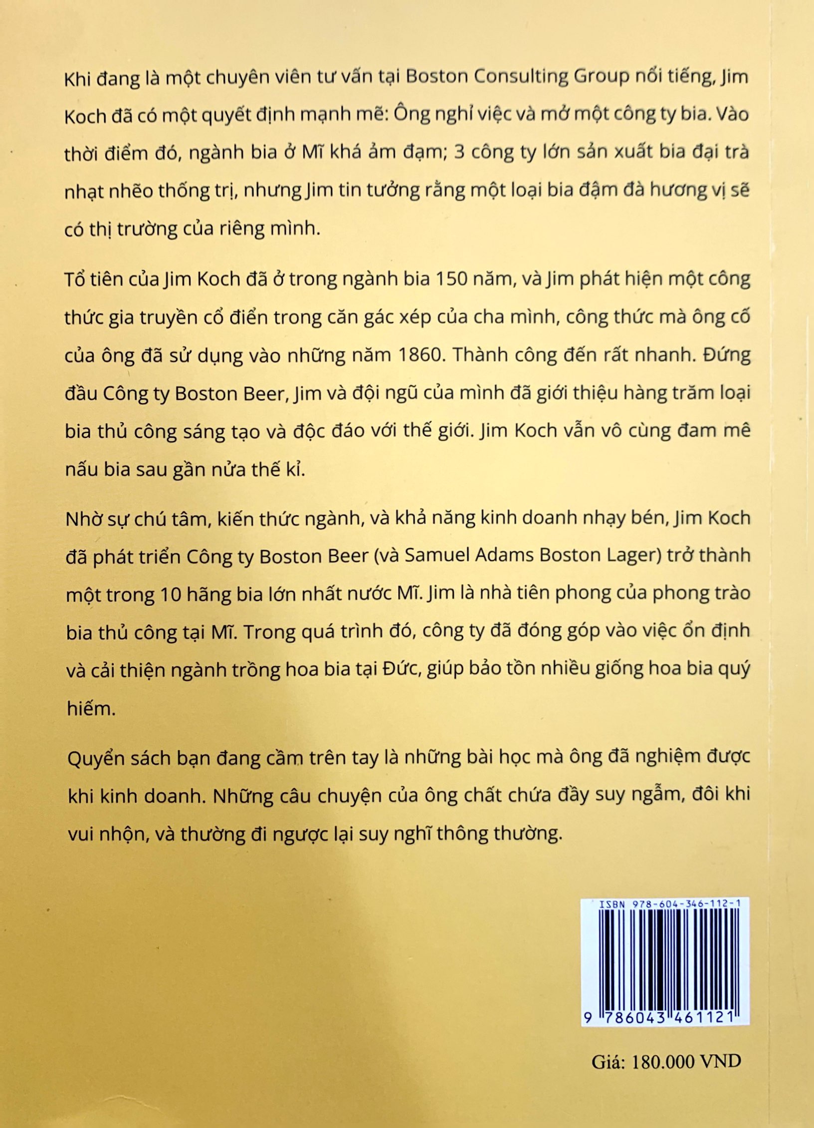 đam mê ủ ra tiền - 42 bài học thực chiến để làm giàu từ đam mê của tỉ phú bia thủ công jim koch