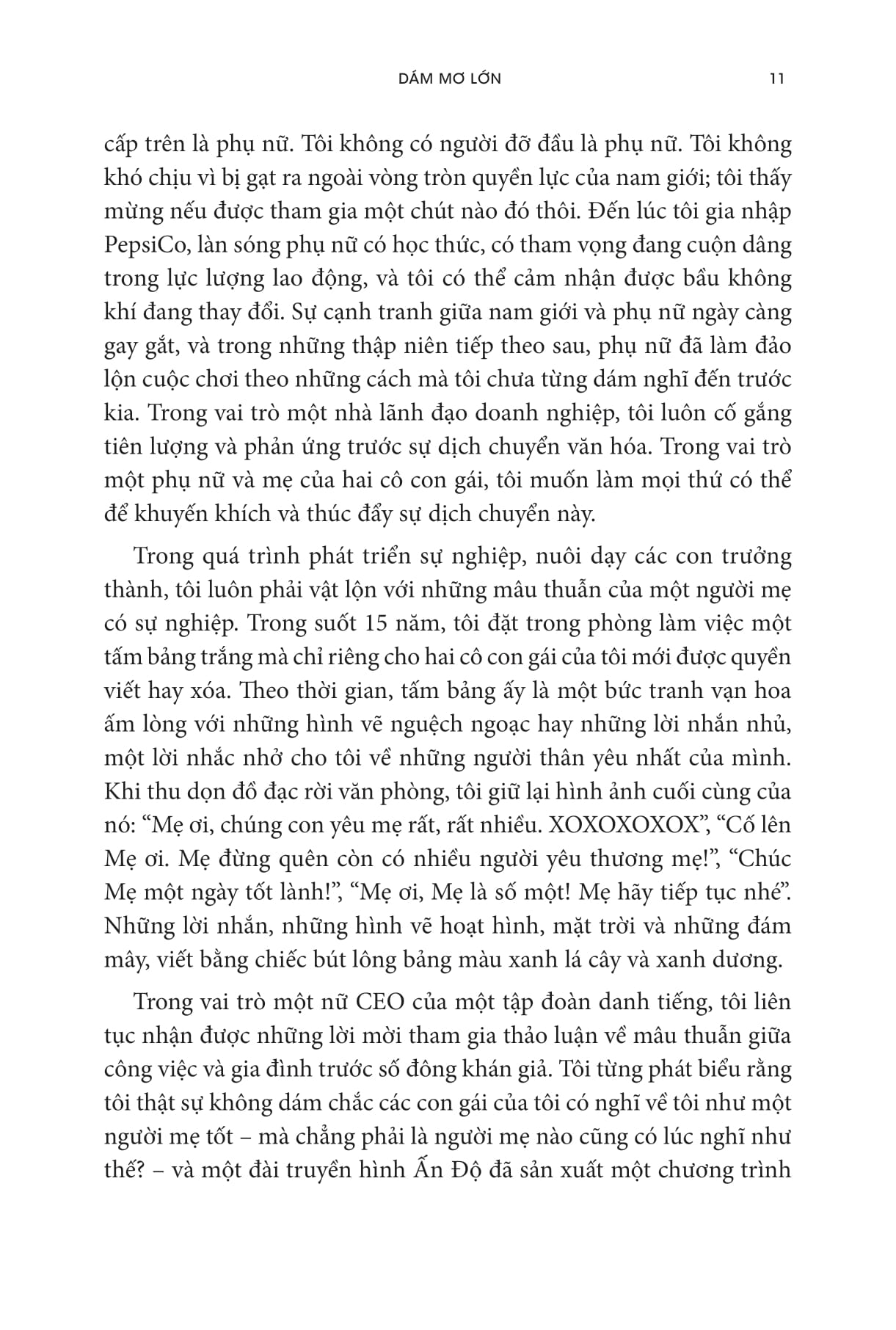 dám mơ lớn: công việc, gia đình, và tương lai của chúng ta