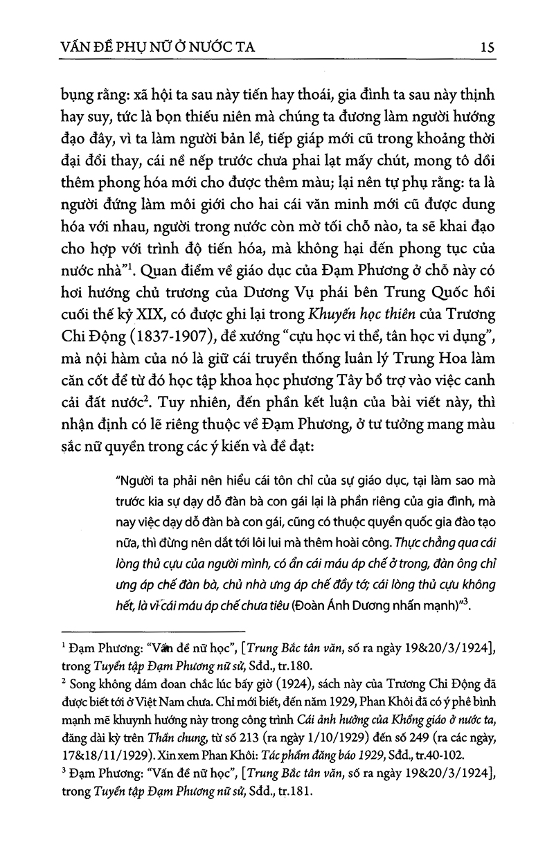 đạm phương nữ sử - vấn đề phụ nữ ở nước ta