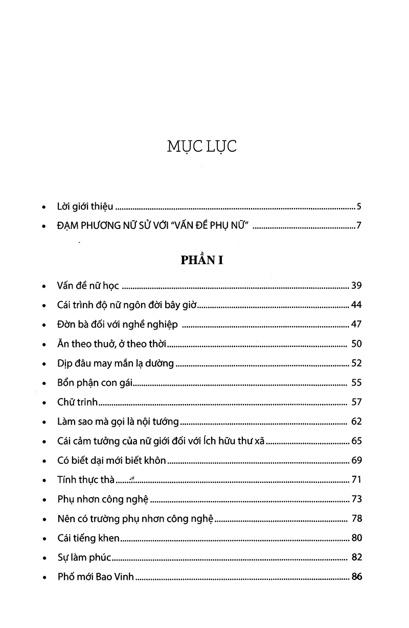 đạm phương nữ sử - vấn đề phụ nữ ở nước ta