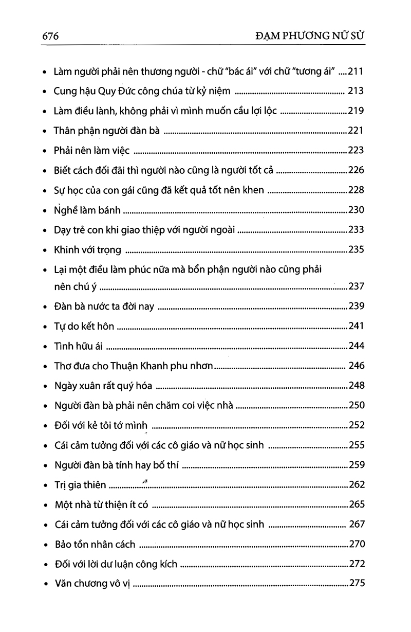 đạm phương nữ sử - vấn đề phụ nữ ở nước ta